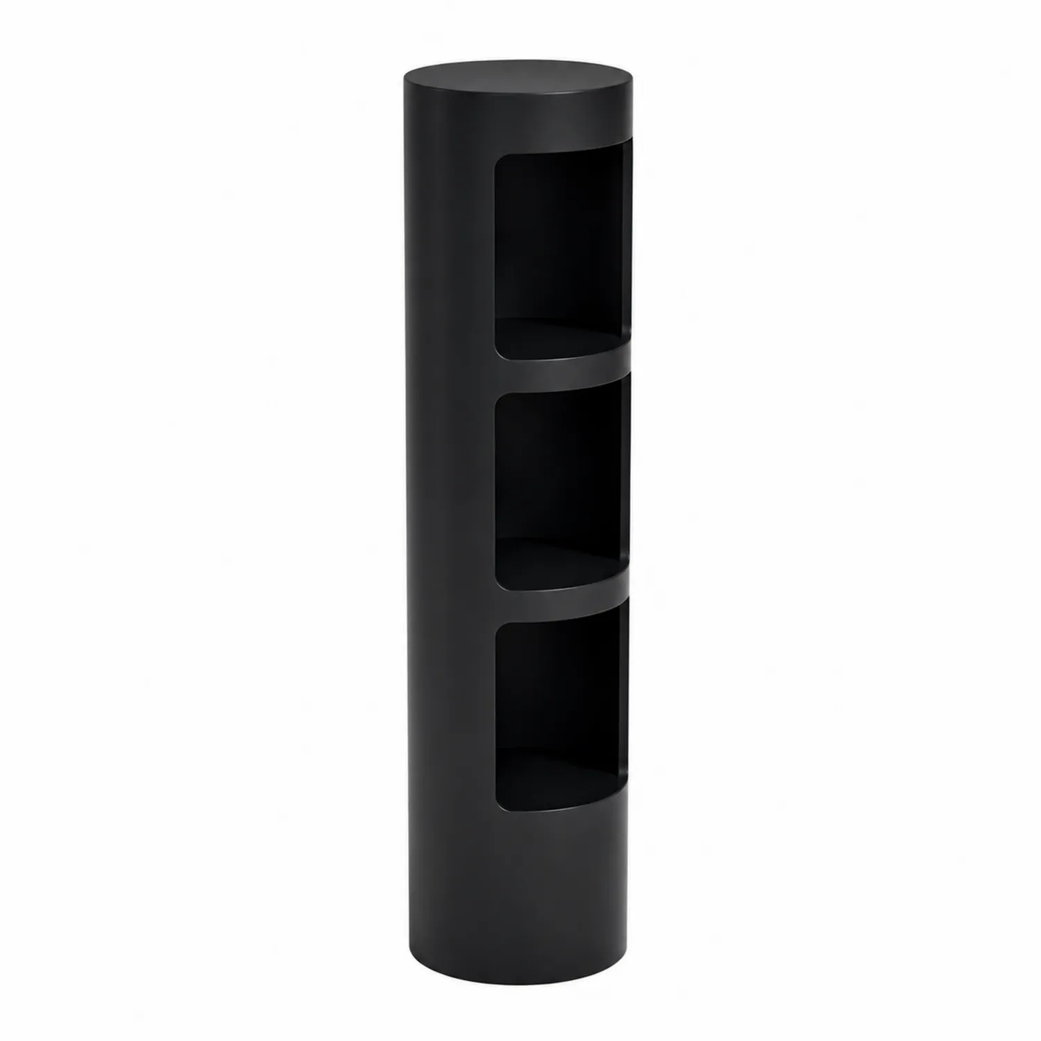 Étagère colonne ronde noire en plastique ABS-Mavtrivaris