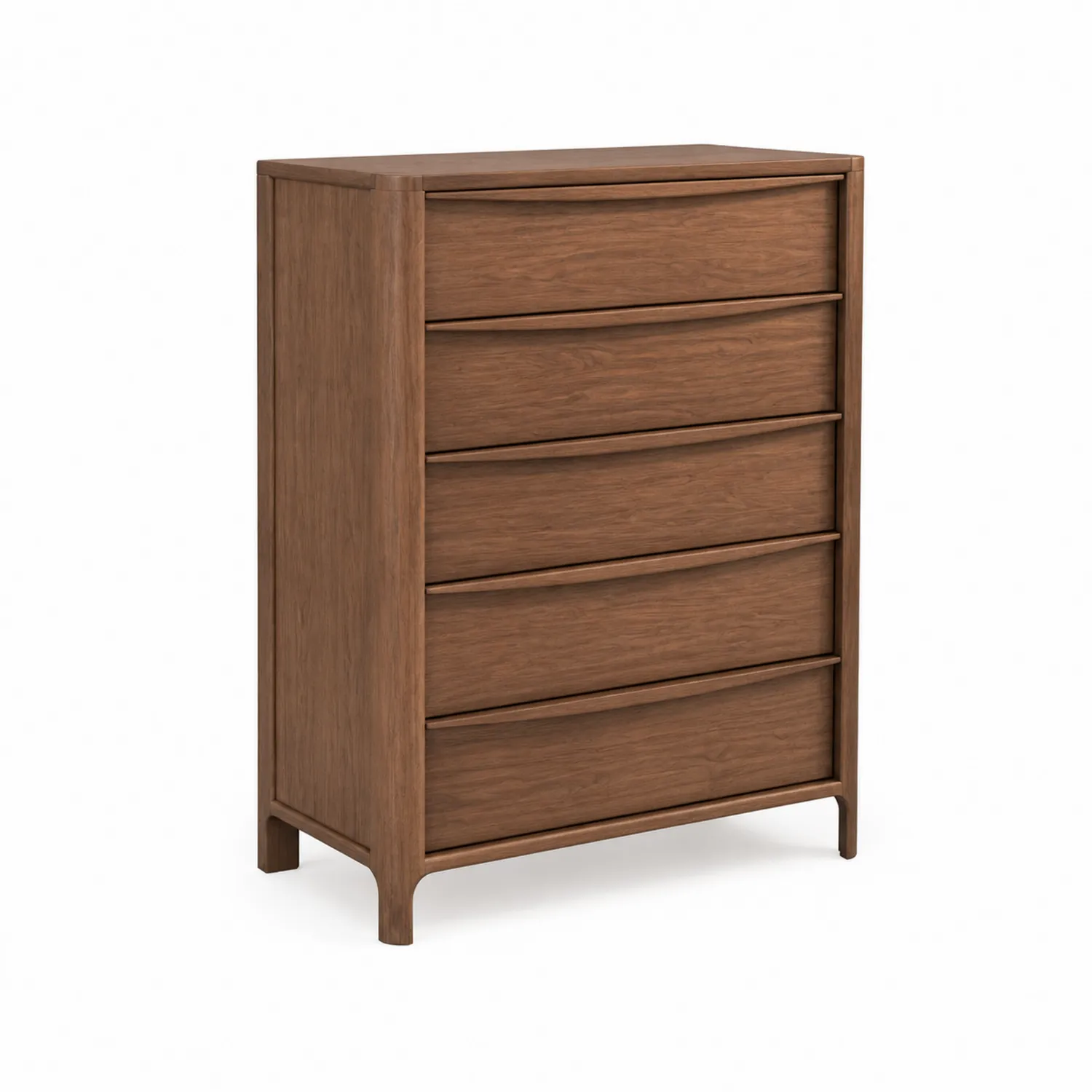 Commode en bois avec 5 tiroirs marron-Mavtrivaris