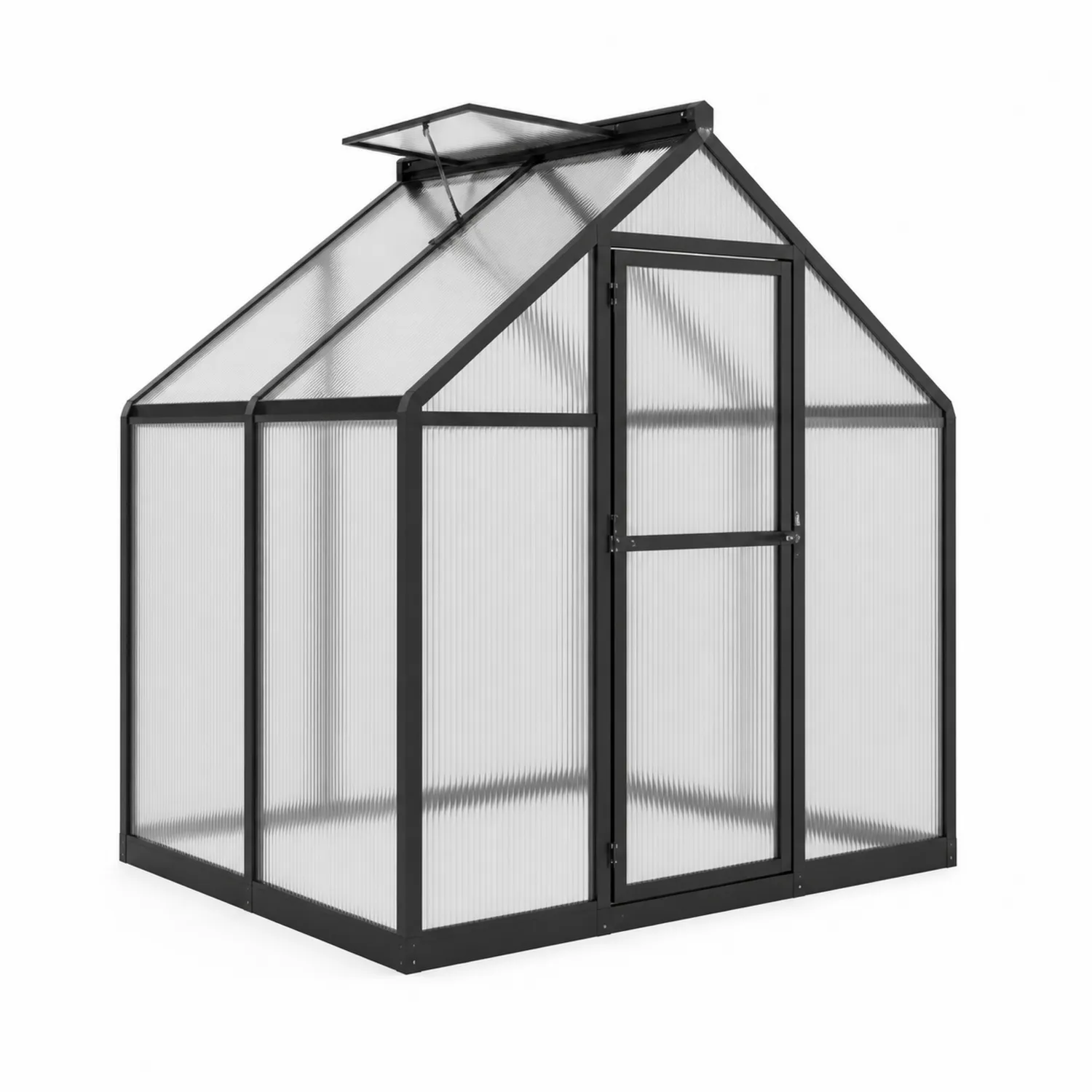 Serre en polycarbonate avec cadre en aluminium 190x120x190 cm-Mavtrivaris