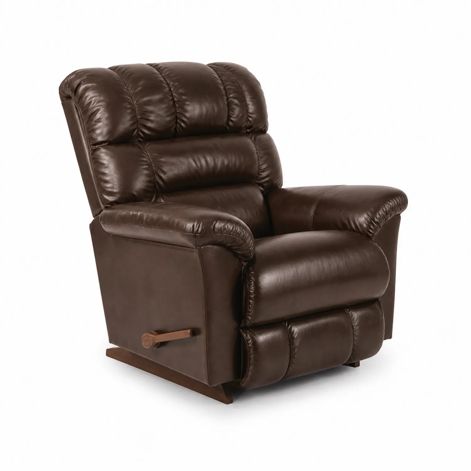 Fauteuil inclinable en cuir synthétique brun-Mavtrivaris