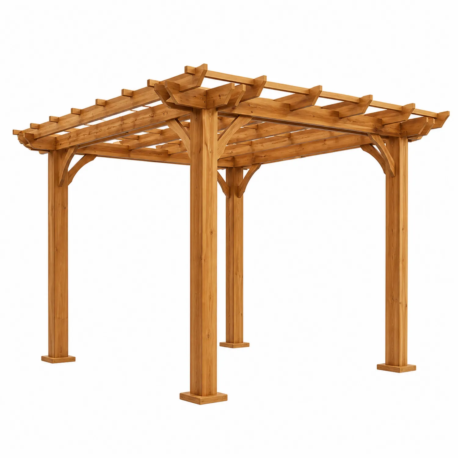 Pergola en bois de pin 3m x 4m Marron Naturel-Mavtrivaris