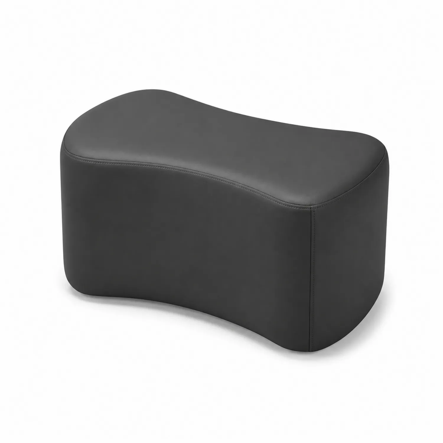 Pouf en cuir PU noir-Mavtrivaris