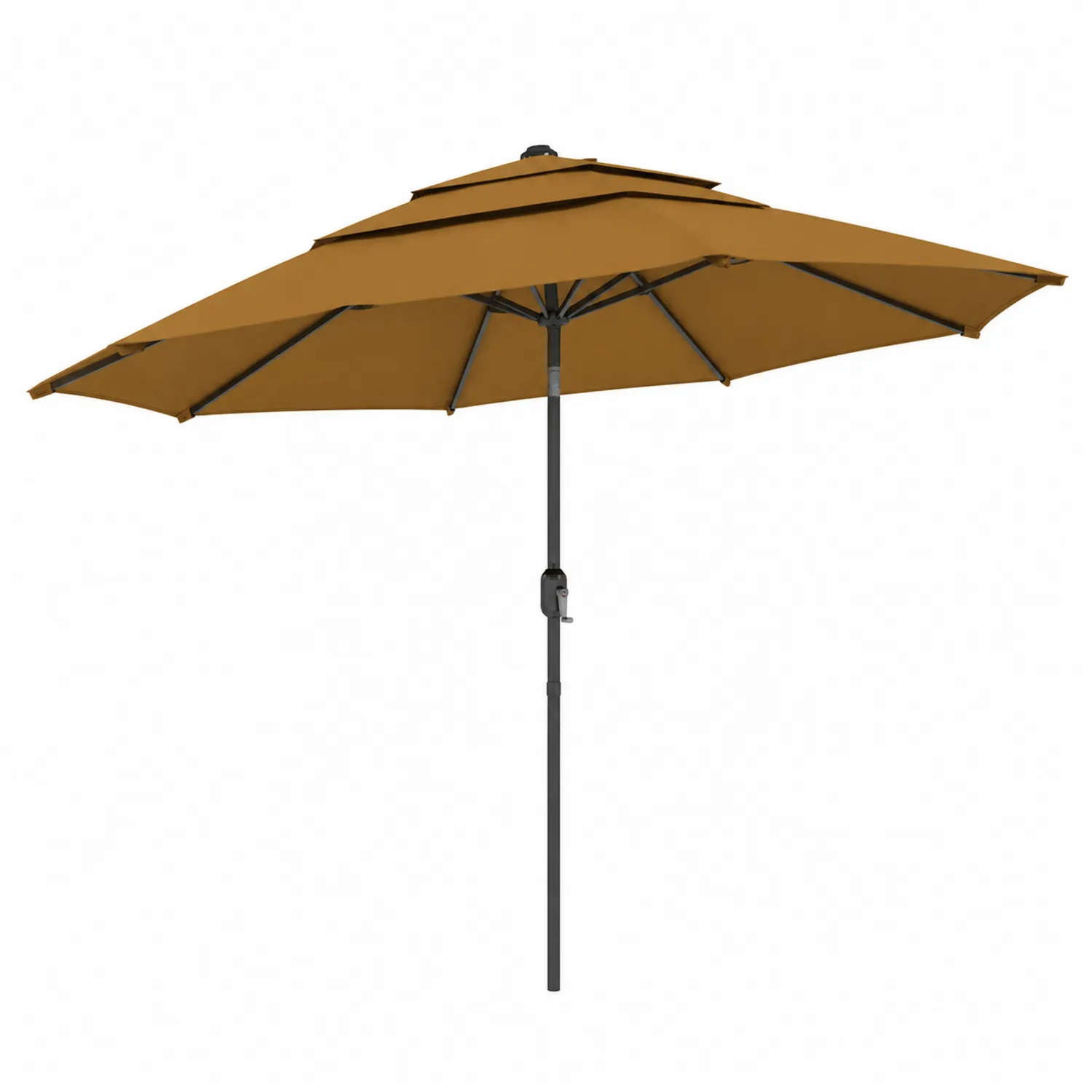 Parasol de terrasse en polyester et aluminium 300 cm Ocre-Mavtrivaris