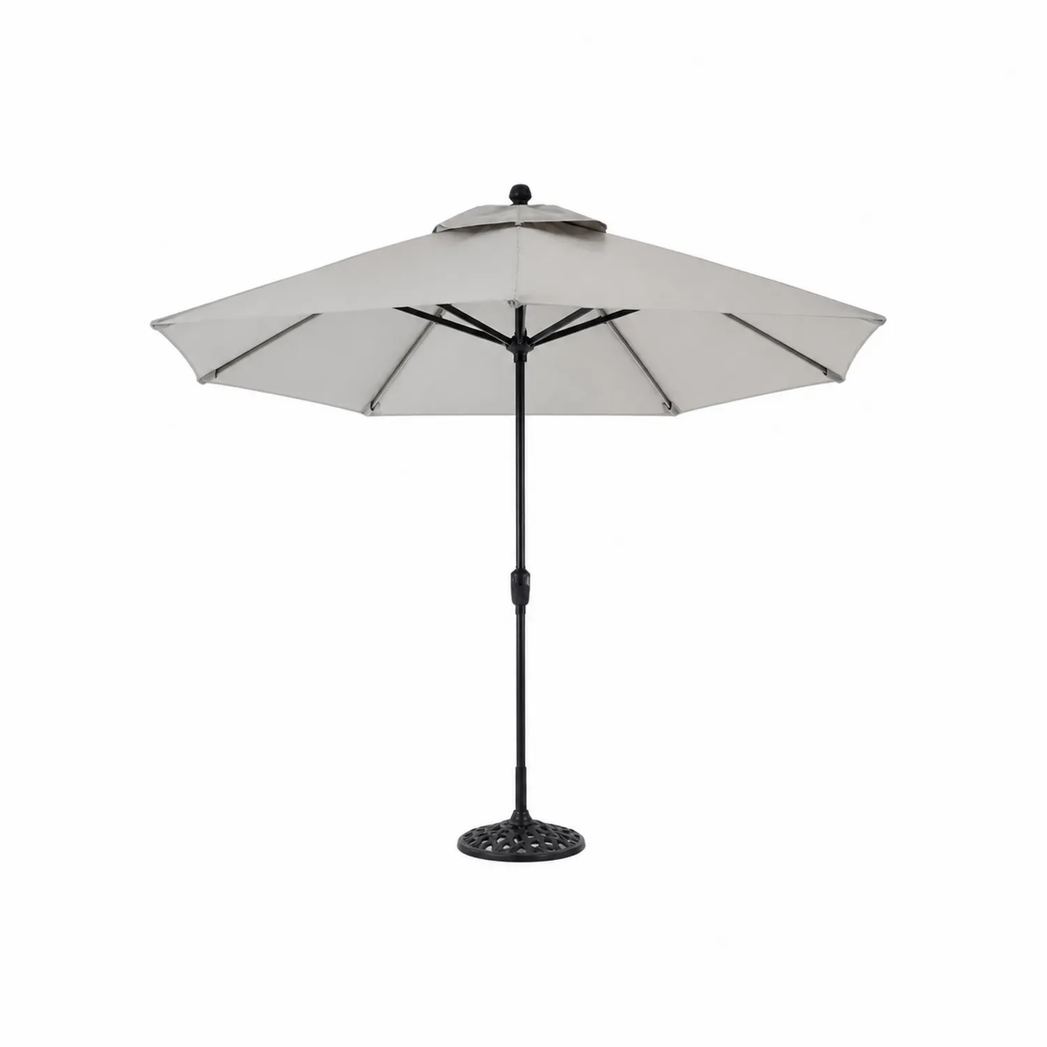 Parasol en Polyester Gris avec Mât en Aluminium-Mavtrivaris