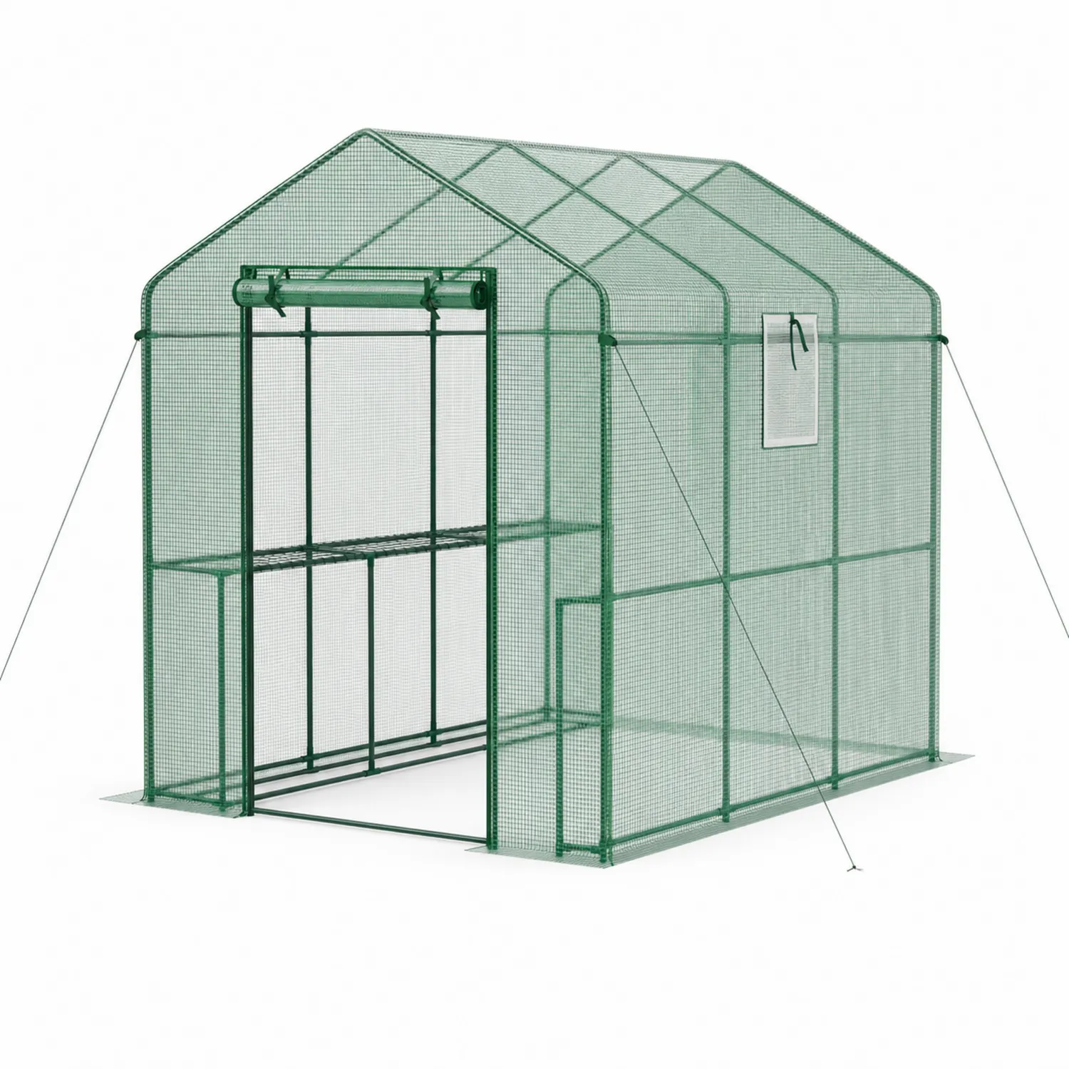 Serre de Jardin en Polyéthylène avec Structure Métallique Vert-Mavtrivaris