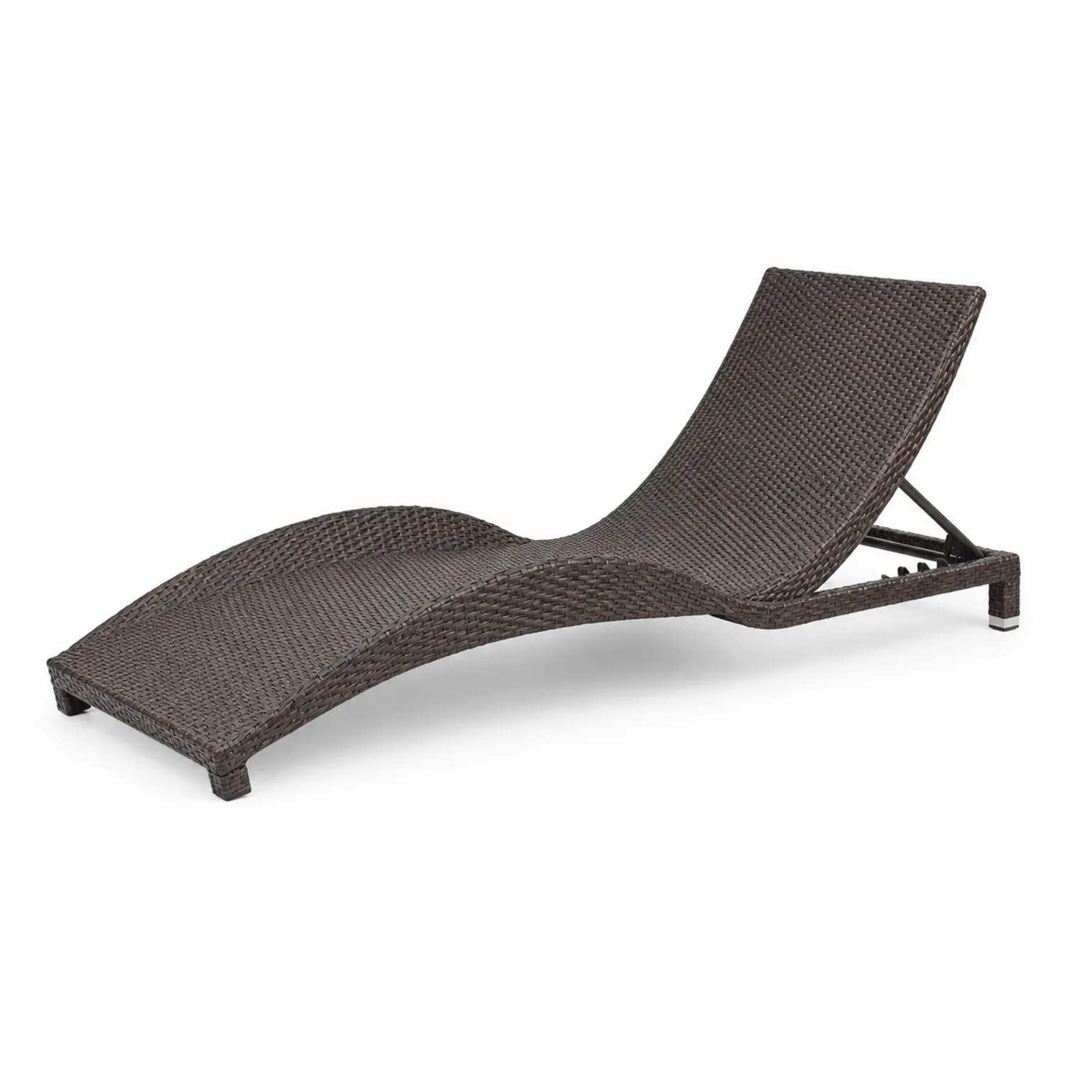 Chaise longue de jardin en résine tressée réglable-Mavtrivaris