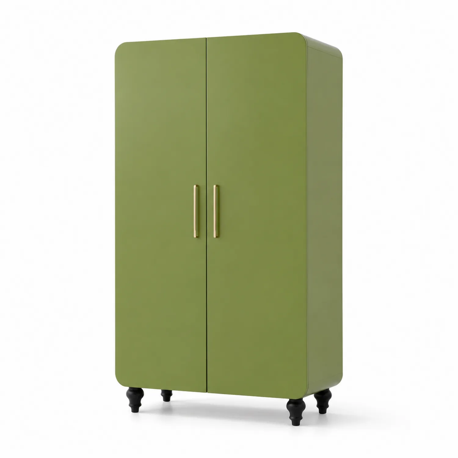 Armoire haute double portes en bois et polypropylène Vert 180x90x50 cm-Mavtrivaris