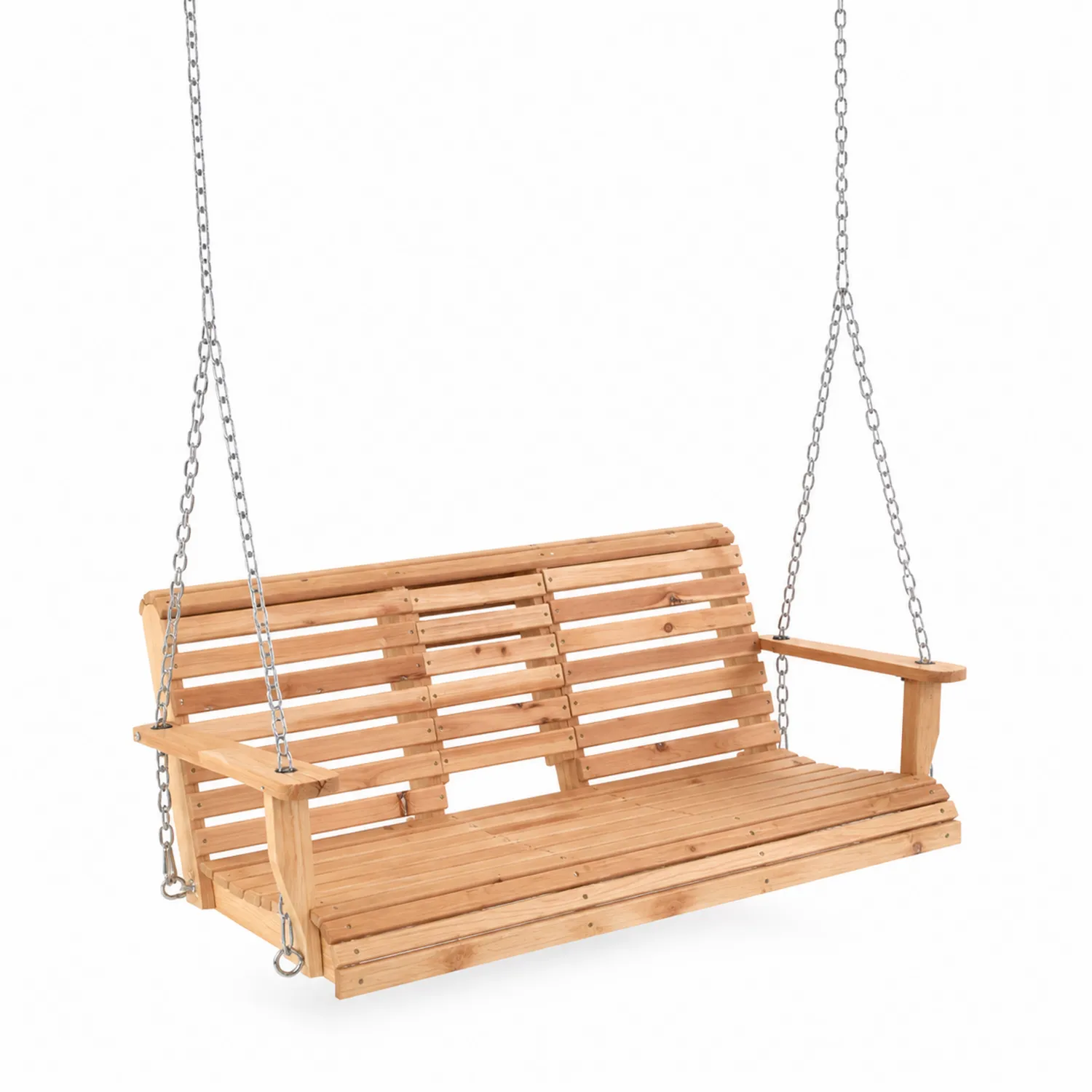 Balancelle en bois cèdre avec chaînes en acier-Mavtrivaris