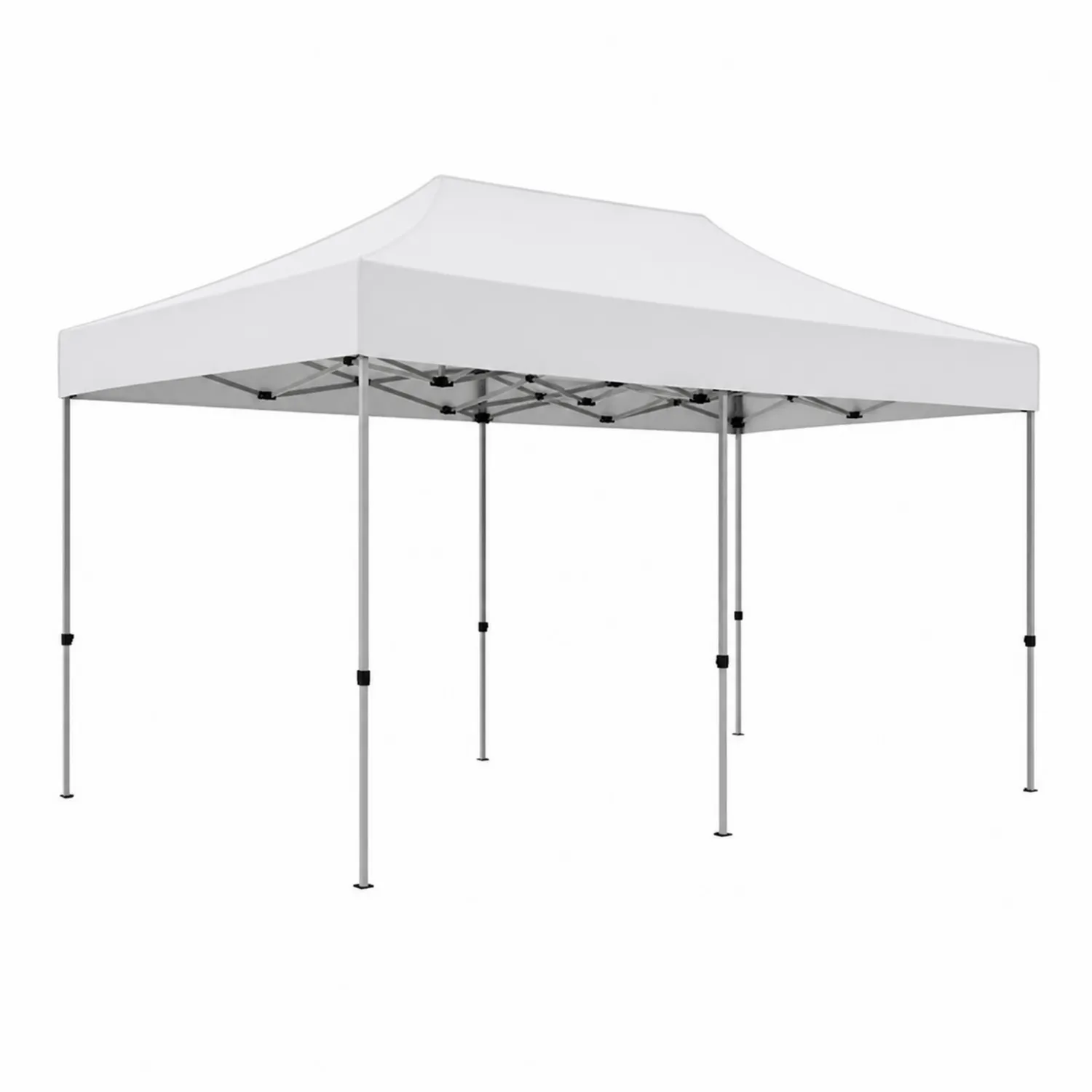 Tente de Jardin Pliante 3x3m en Métal et Tissu Blanc-Mavtrivaris