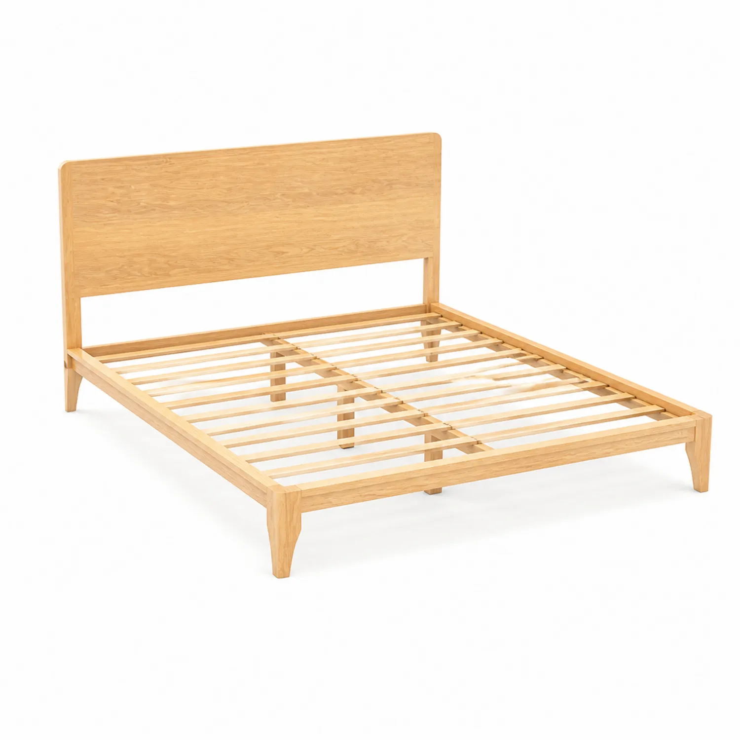 Lit double en bois de chêne massif 200x160 cm-Mavtrivaris
