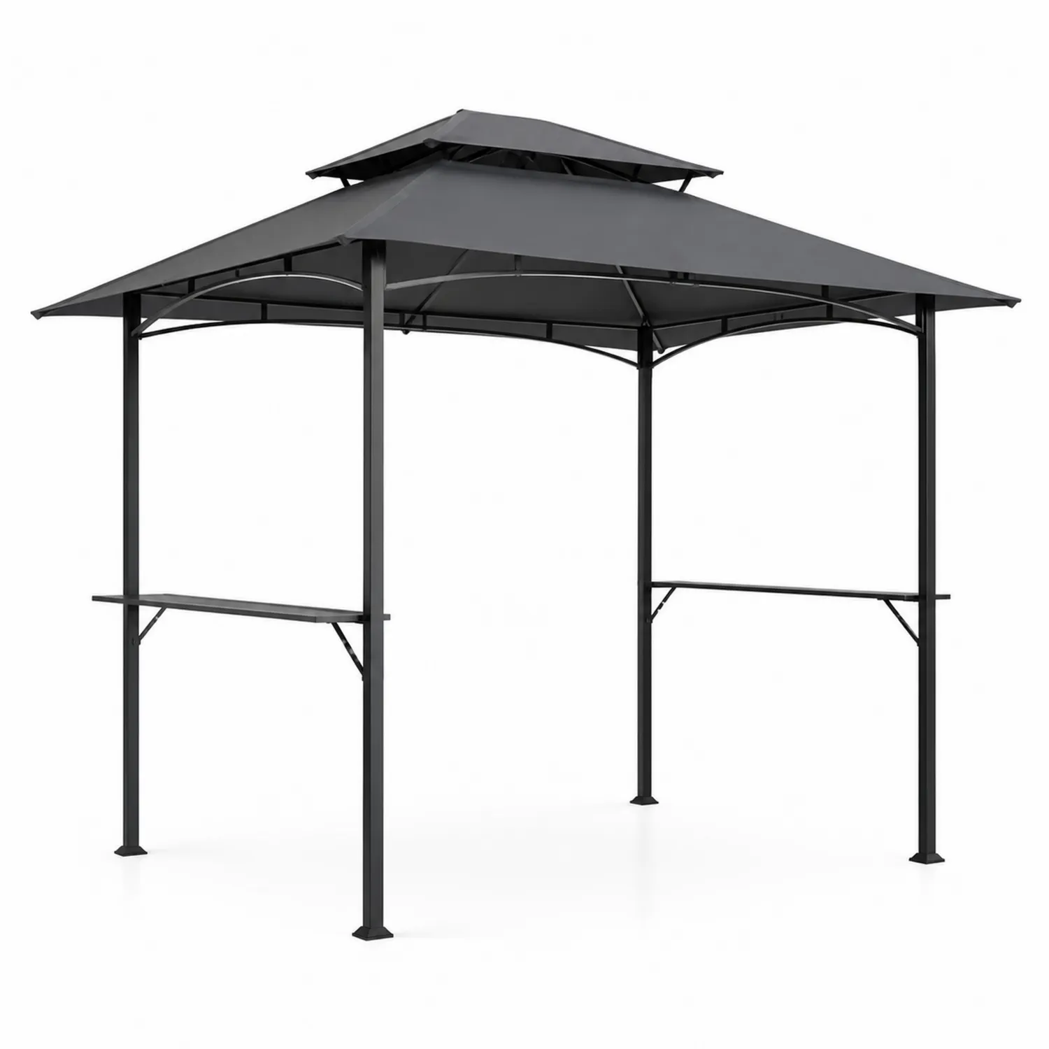 Tonnelle de Jardin en Métal avec Couverture en Polyester Gris-Mavtrivaris