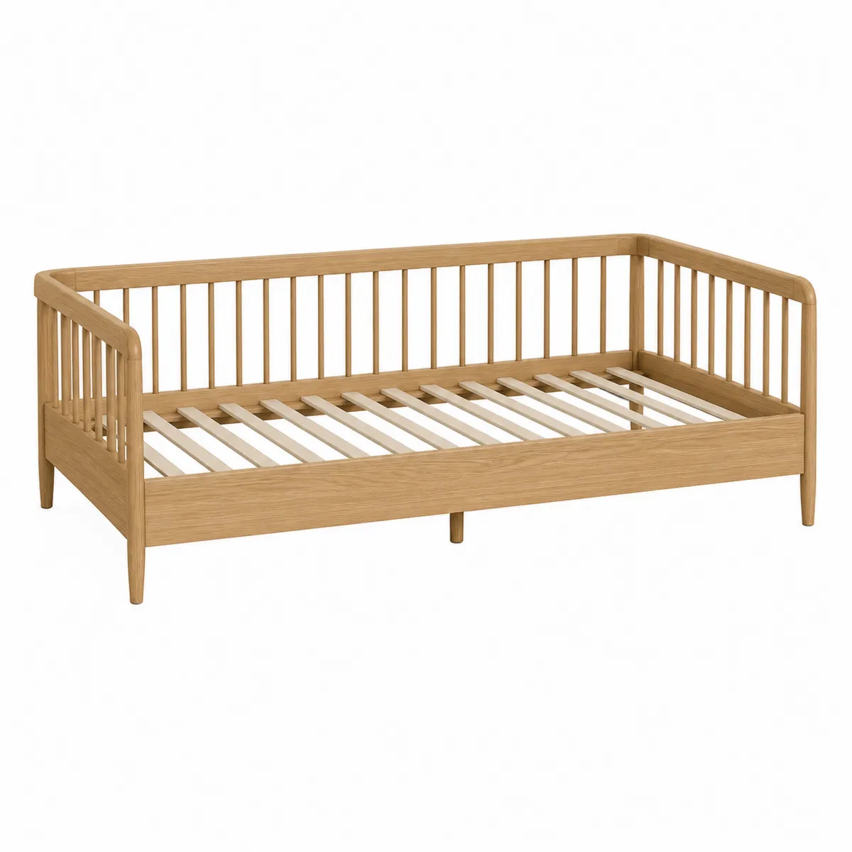 Lit enfant en bois de chêne 200x90 cm-Classicabodee