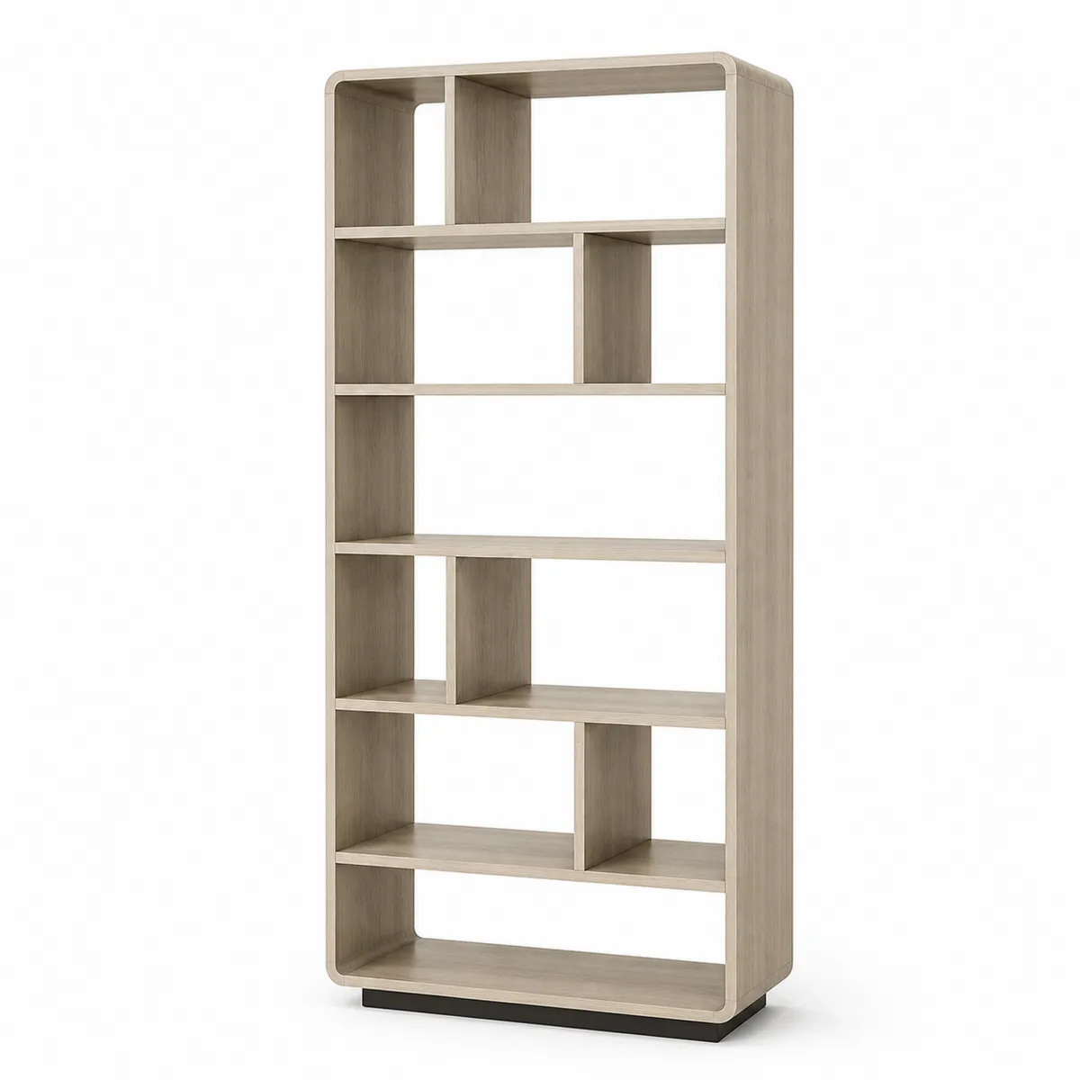 Étagère en bois stratifié clair avec base noire 180x80x30 cm-Classicabodee