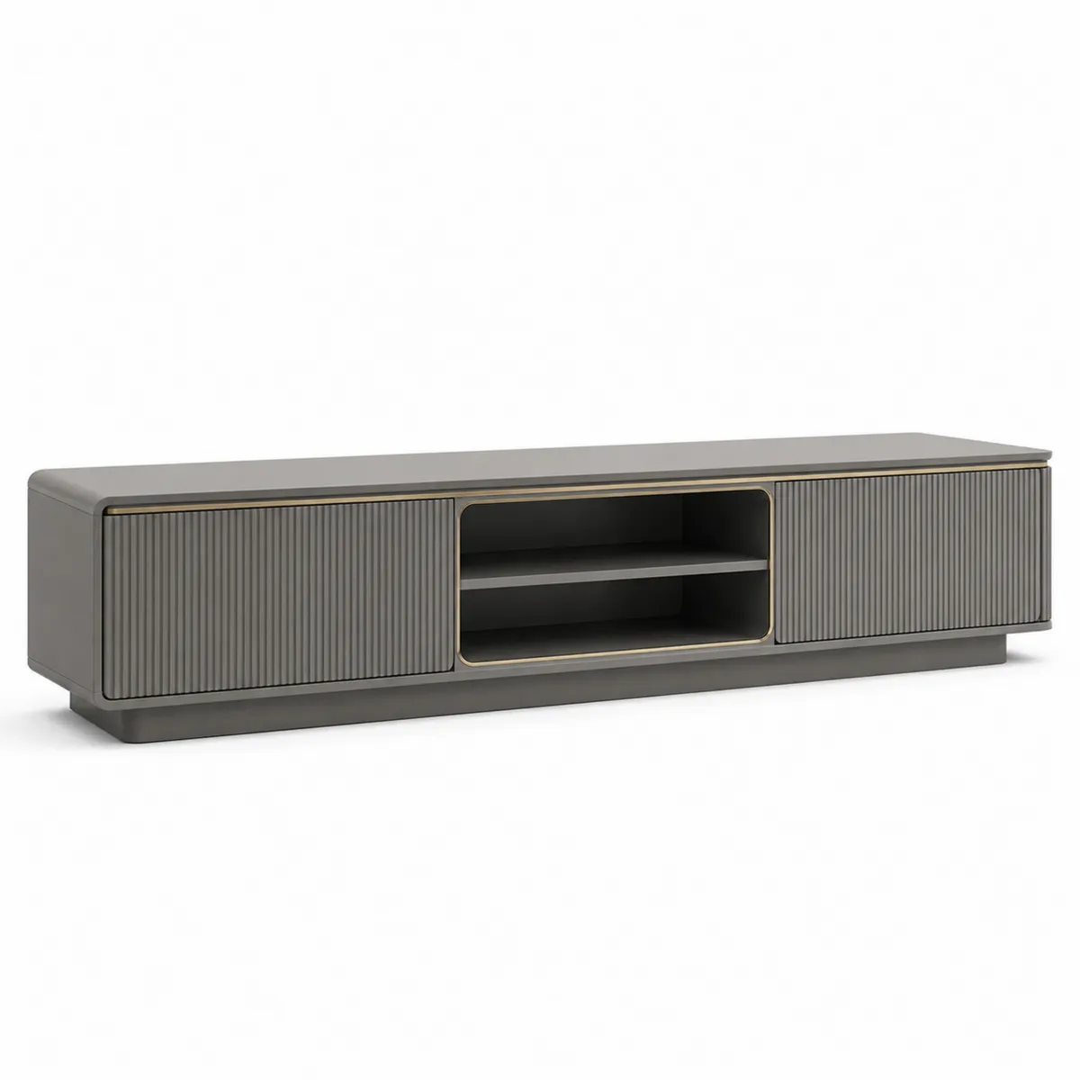 Meuble TV en Bois et Métal Gris 180 cm-Classicabodee
