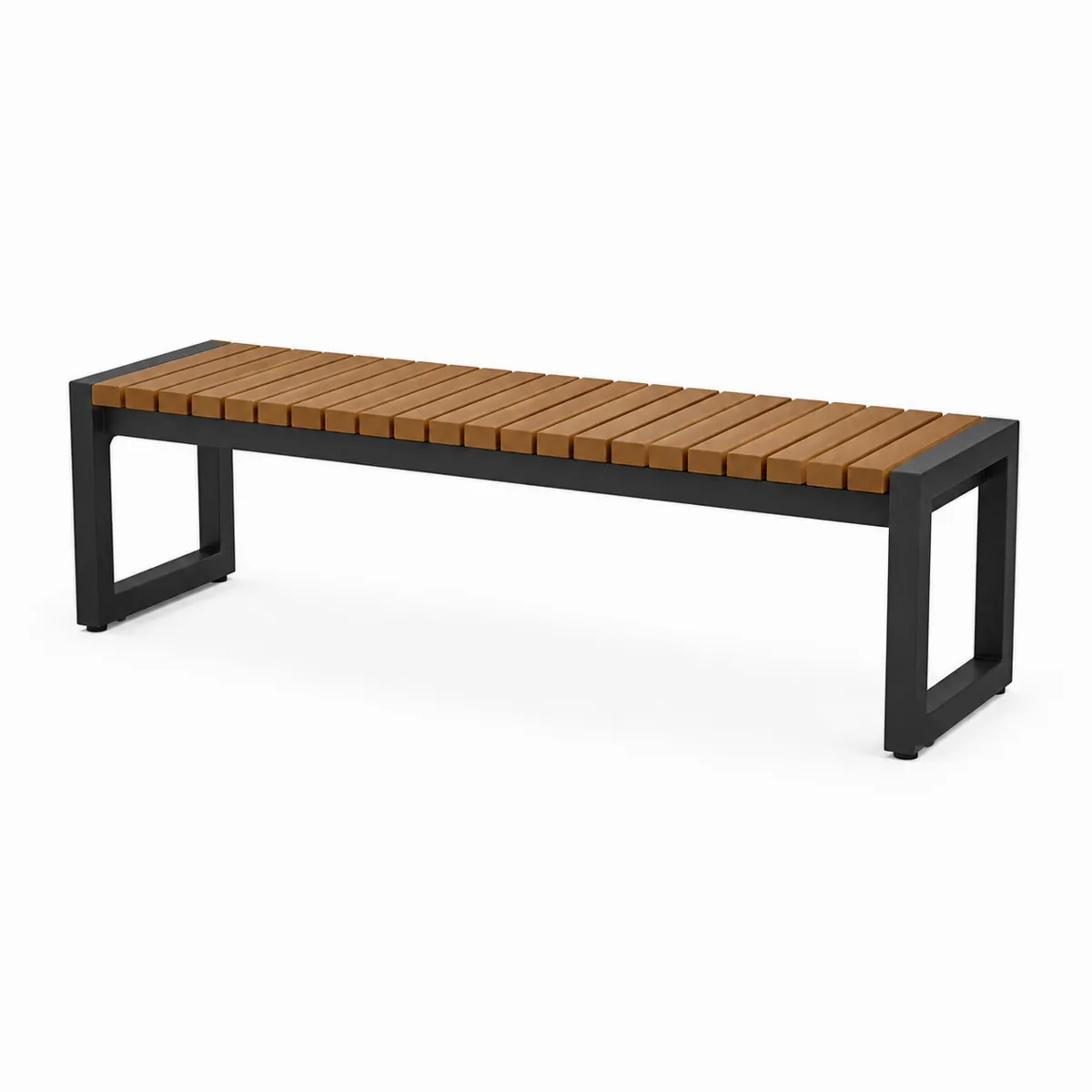 Banc de jardin en teck et acier 180 cm-Classicabodee
