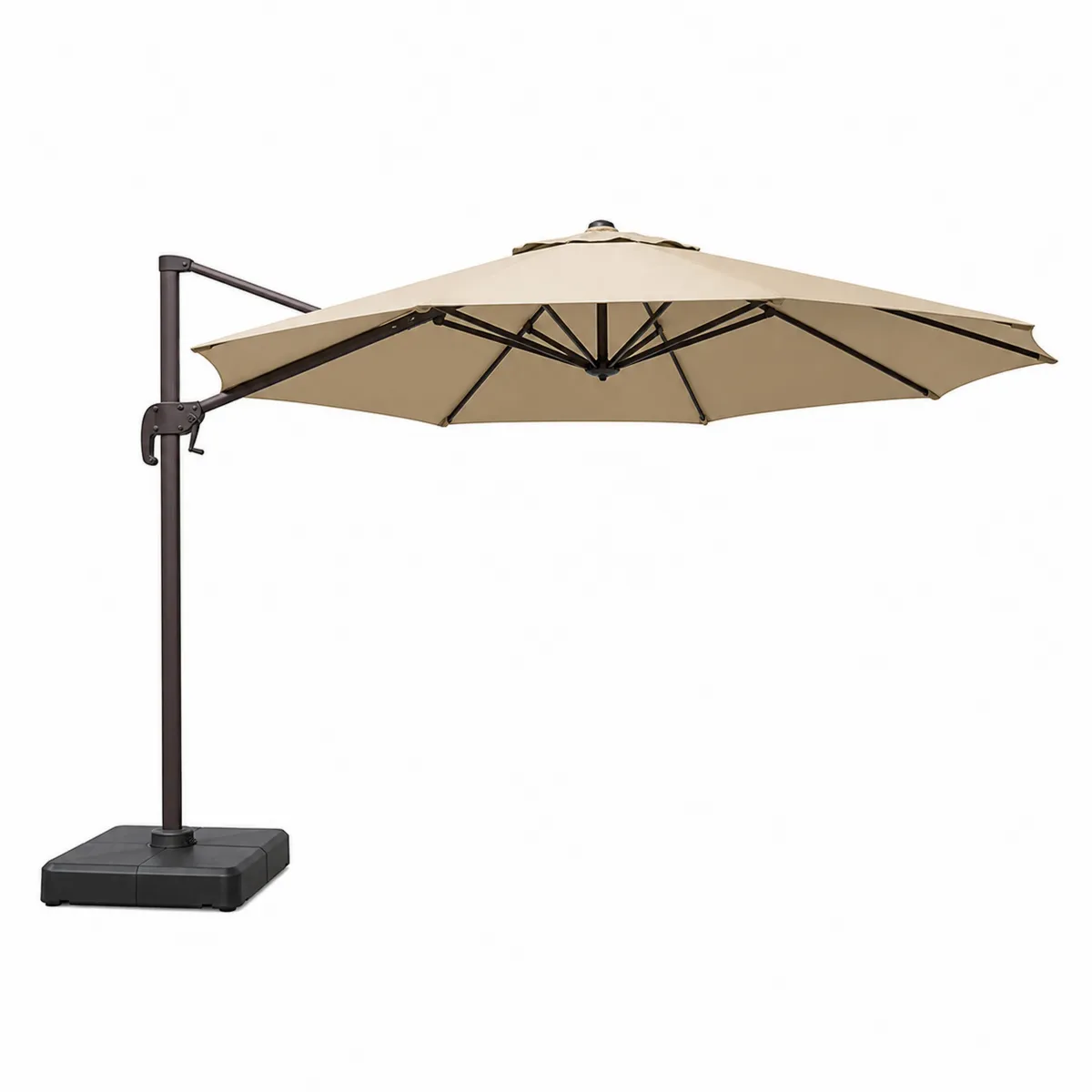Parasol déporté rond 3m aluminium polyester-Classicabodee