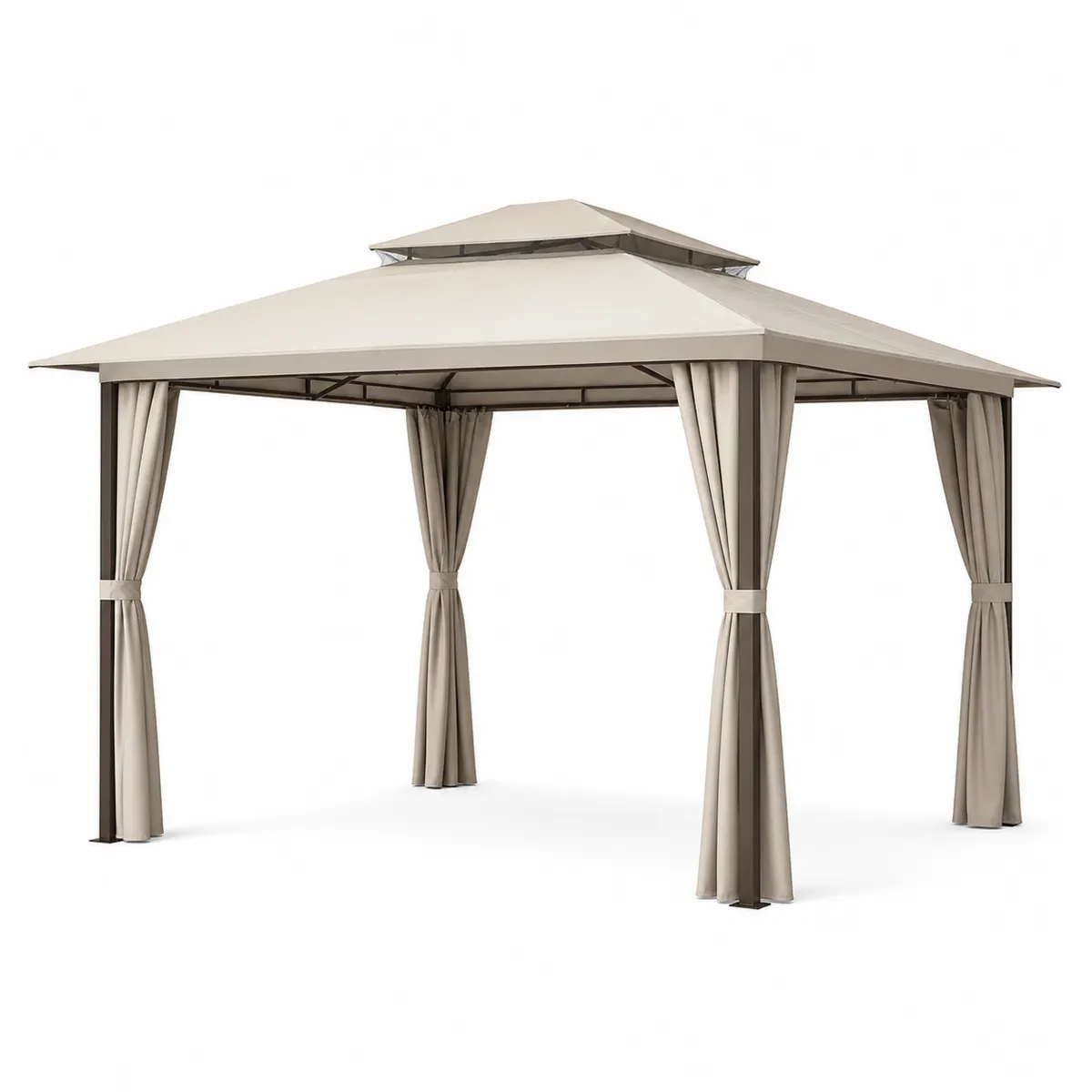 Tonnelle de jardin en acier et polyester 3m x 3m-Classicabodee