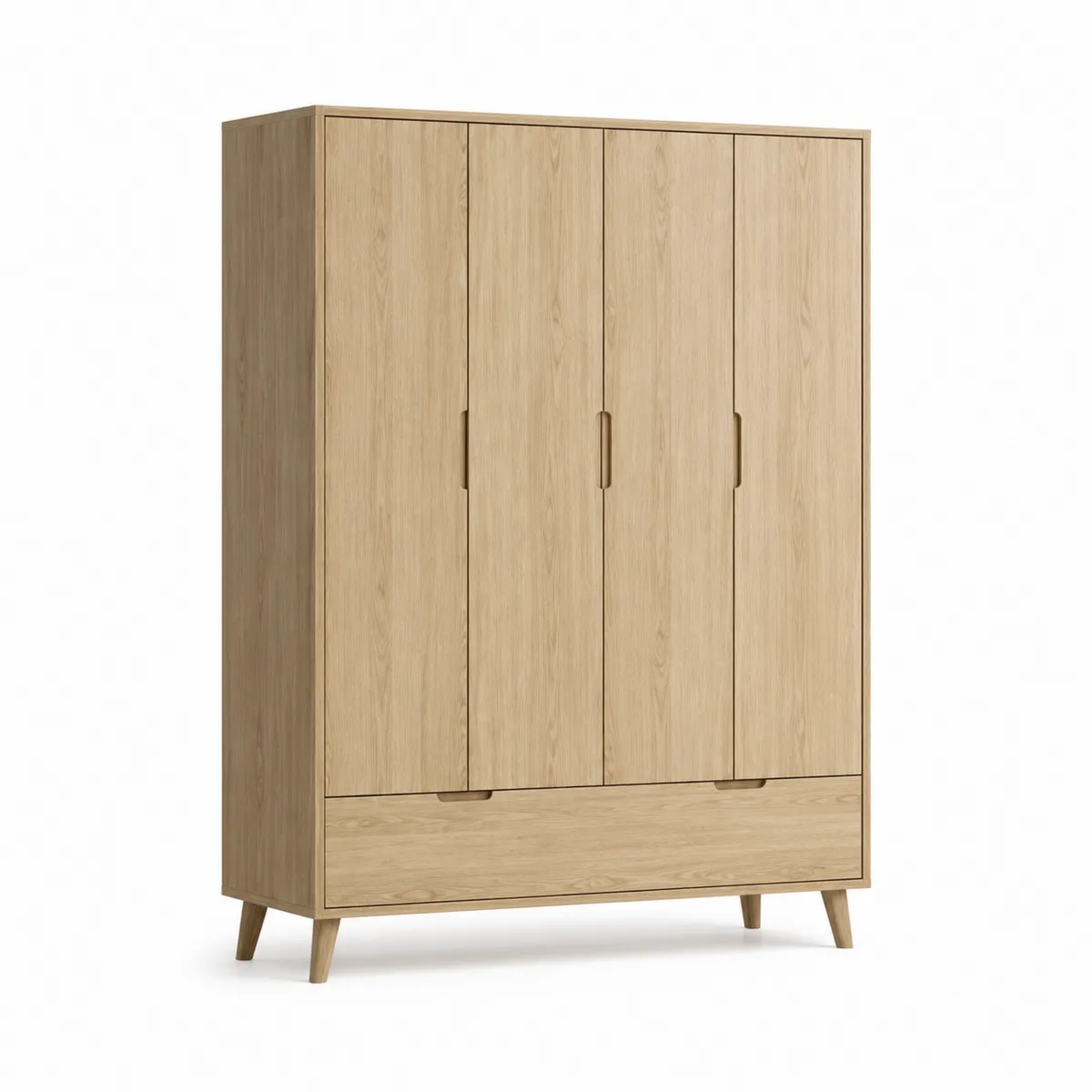 Armoire en chêne à 4 portes avec tiroir-Classicabodee