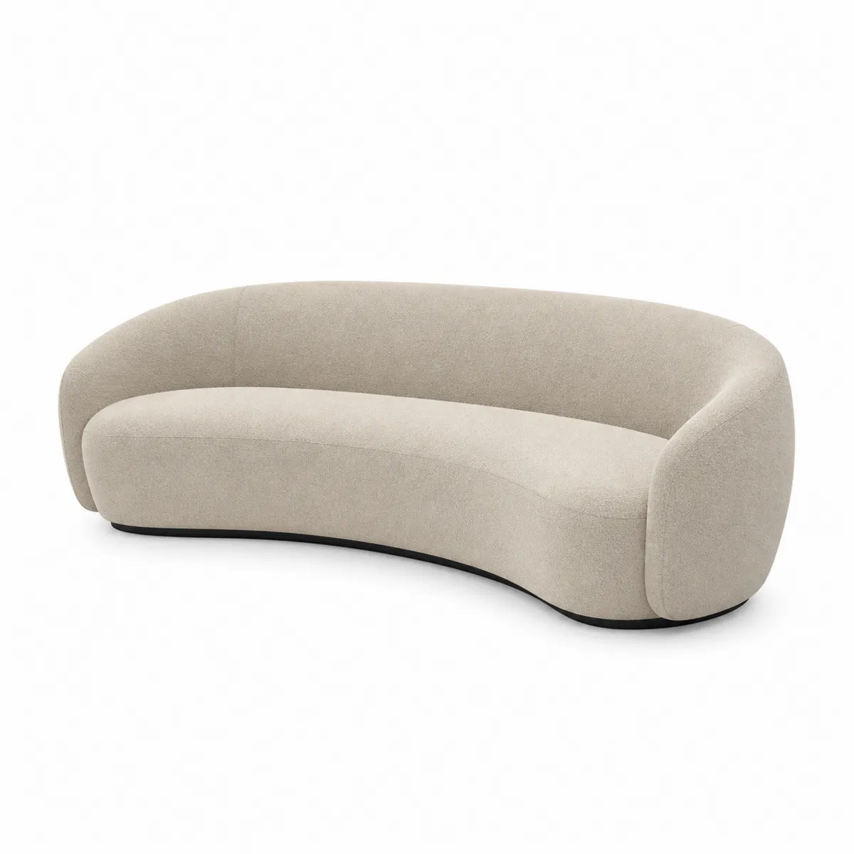 Canapé incurvé en tissu Beige 230 cm-Classicabodee