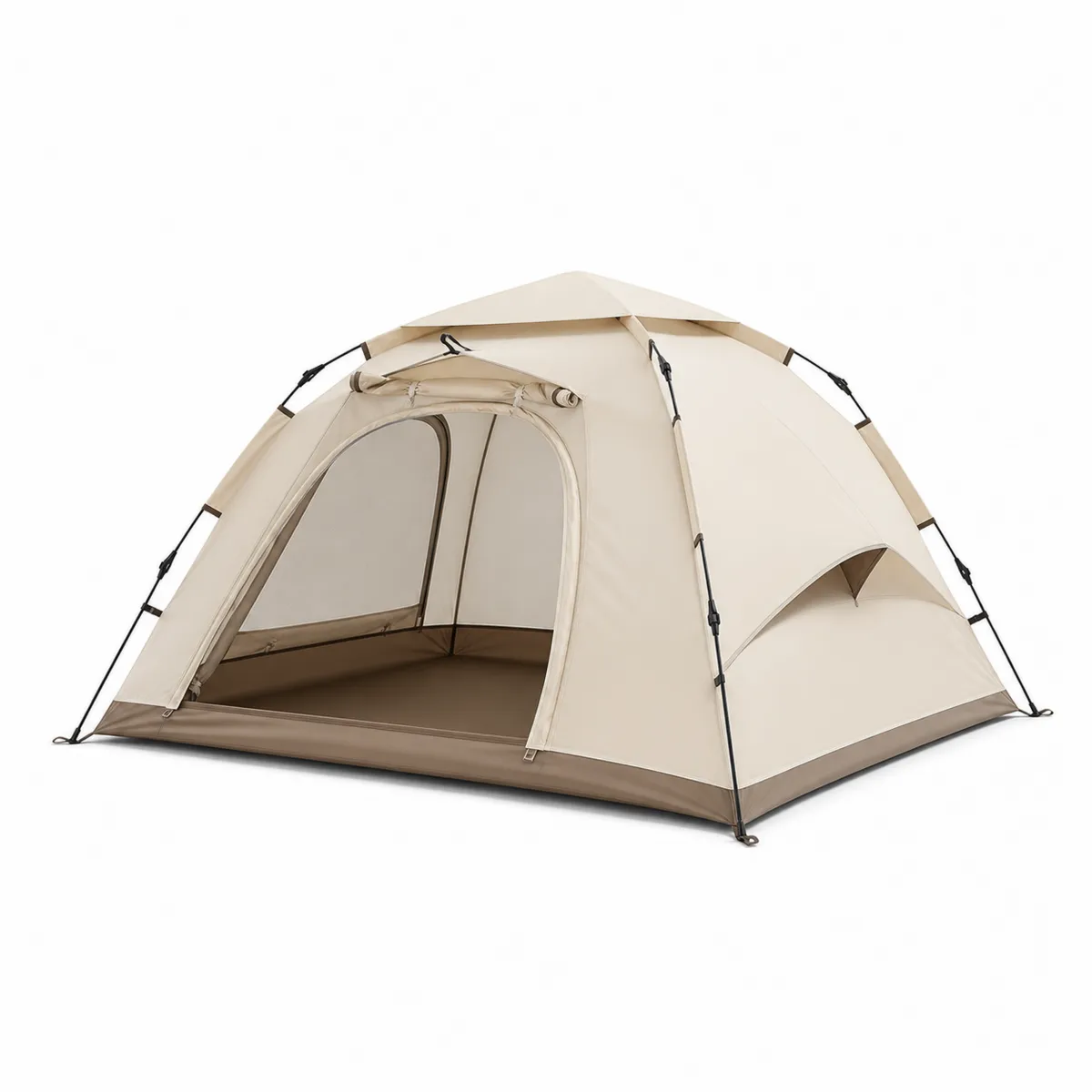 Tente Dôme Beige en Polyester pour 2 Personnes-Classicabodee