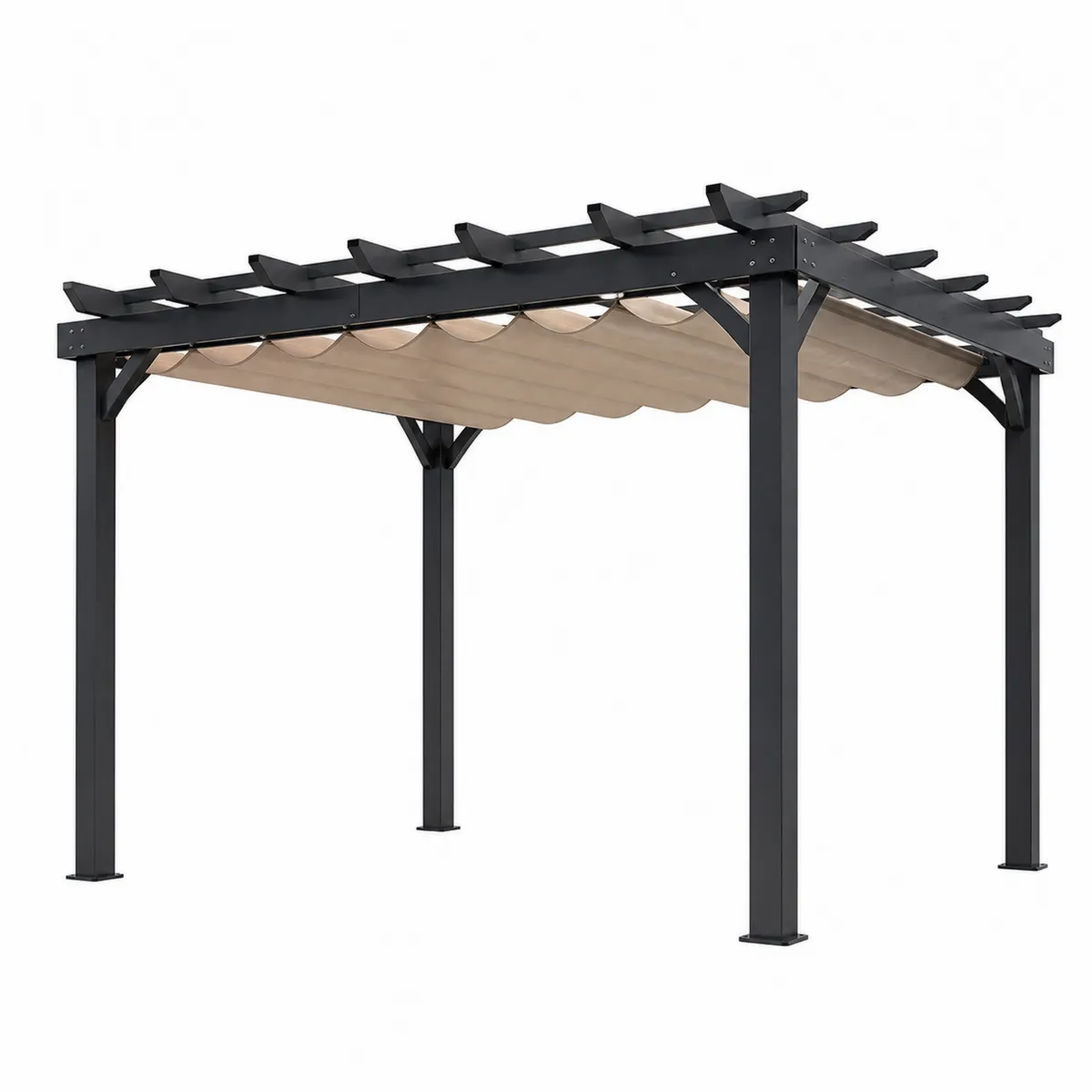 Pergola en aluminium avec auvent en polyester 300x400x230 cm-Classicabodee