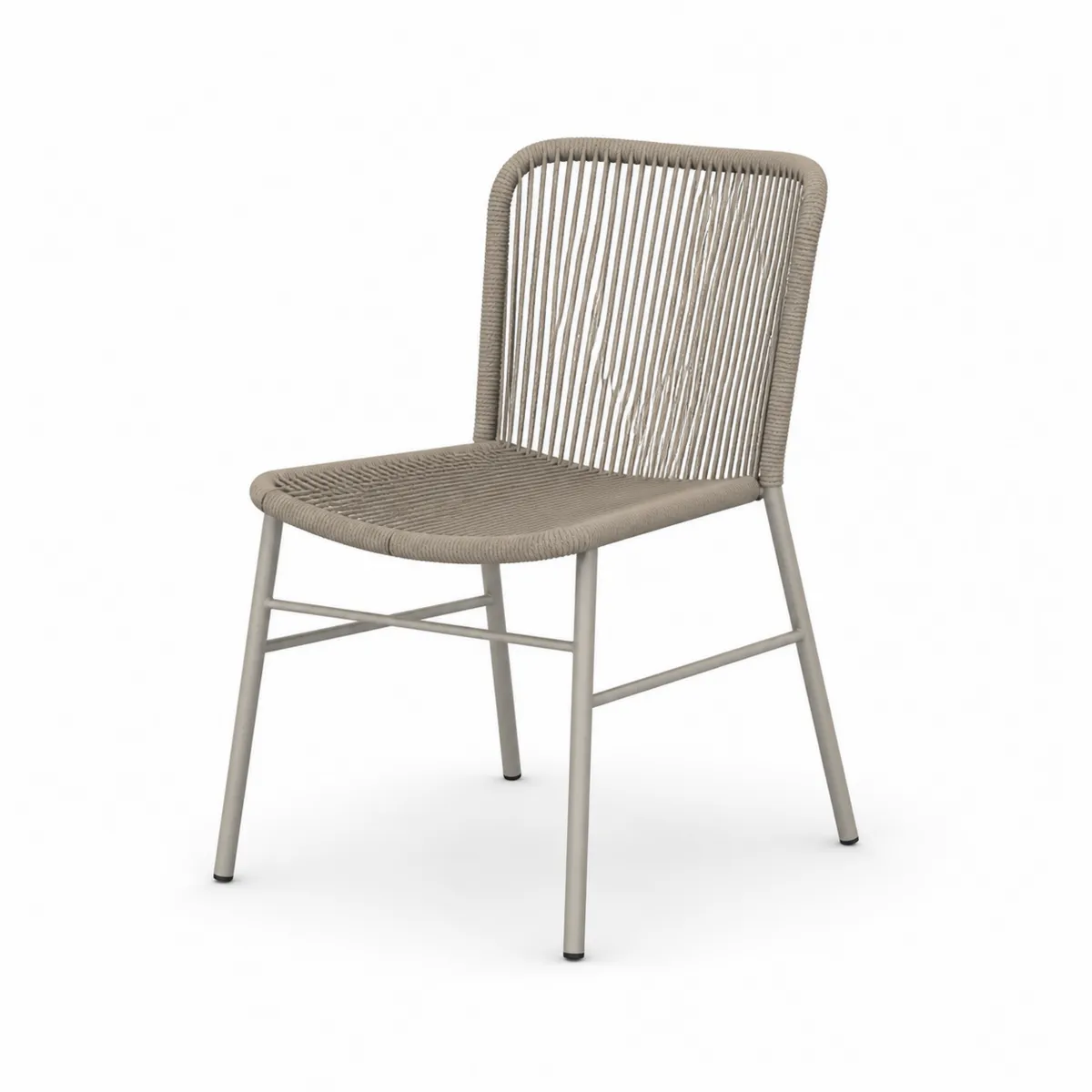 Chaise en Métal et Cordage Beige-Classicabodee