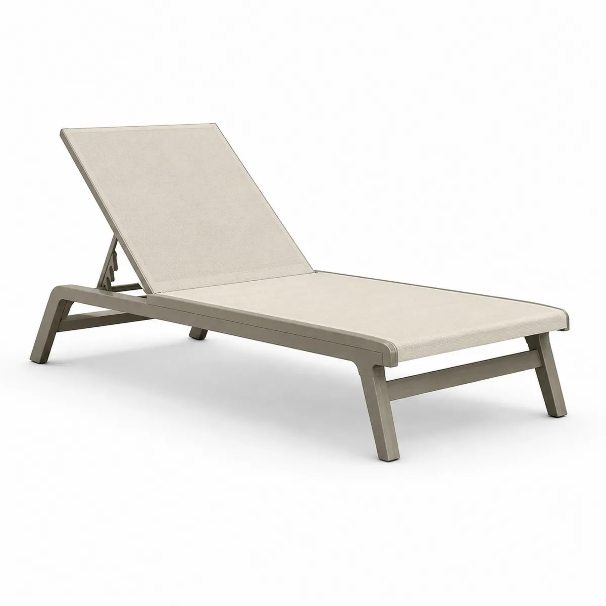 Chaise longue ajustable en résine Sable-Classicabodee