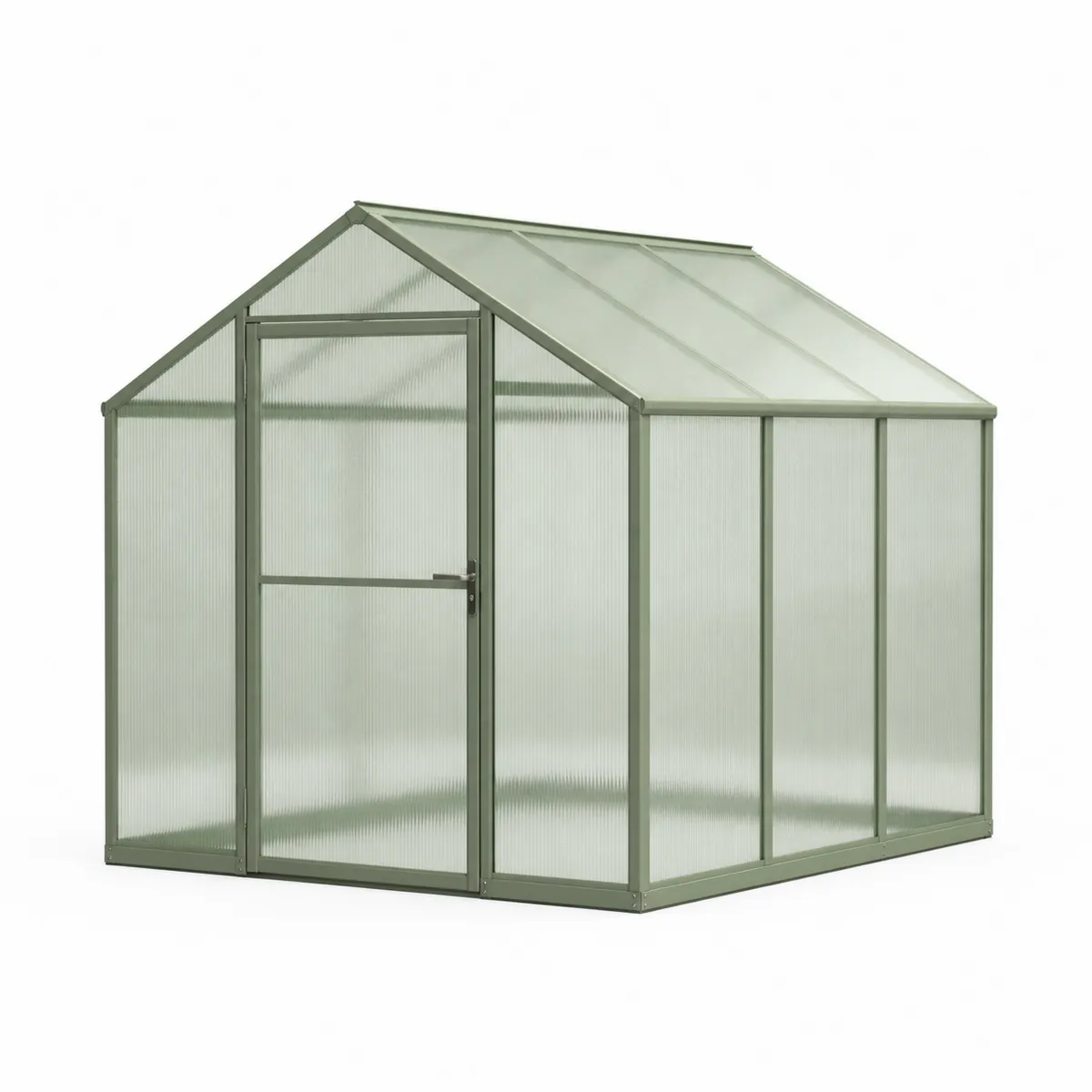 Serre en aluminium et polycarbonate 250x190x195 cm Vert-Classicabodee