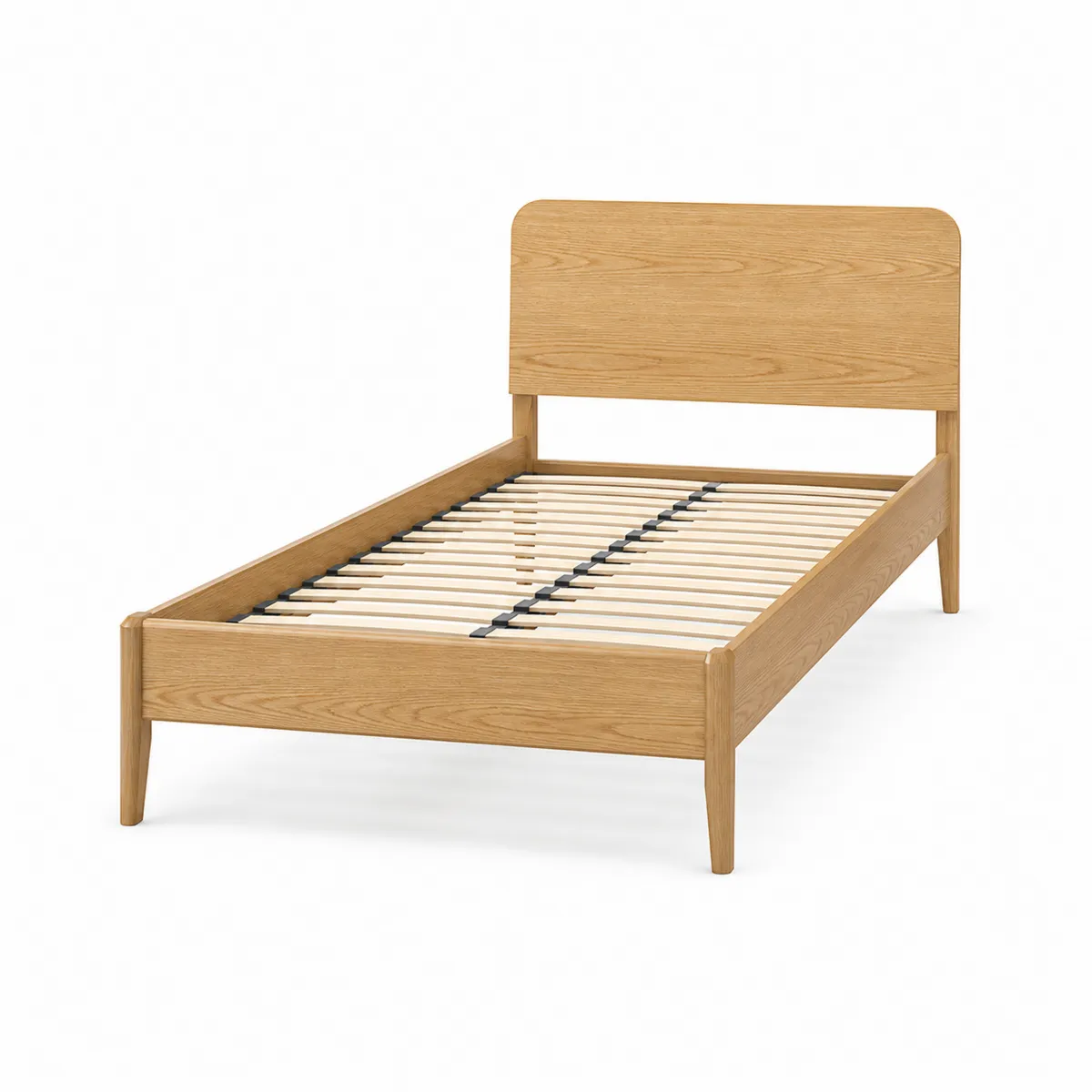 Lit simple en chêne massif 200x90 cm-Classicabodee