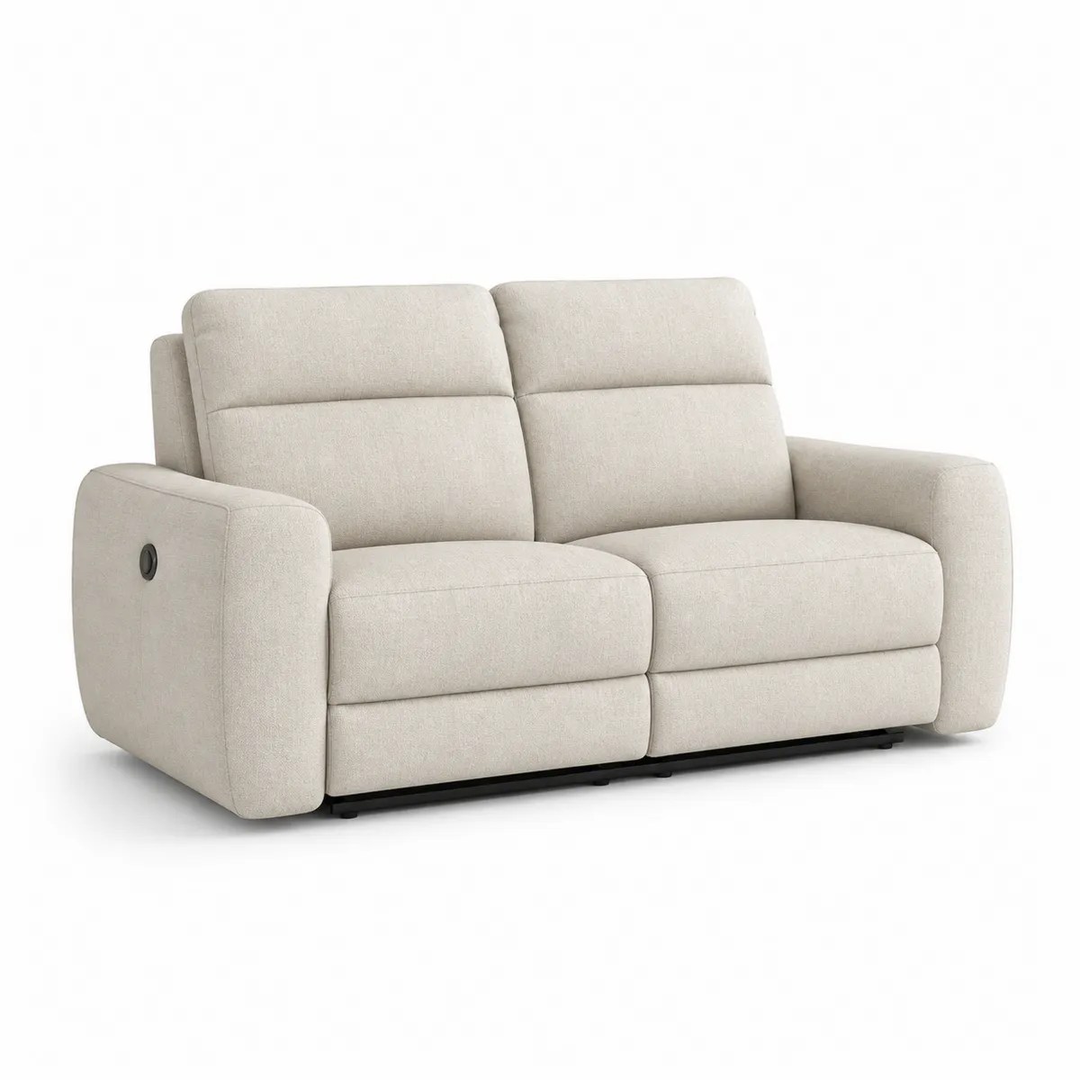 Canapé 2 Places Réclinable en Tissu Beige-Classicabodee