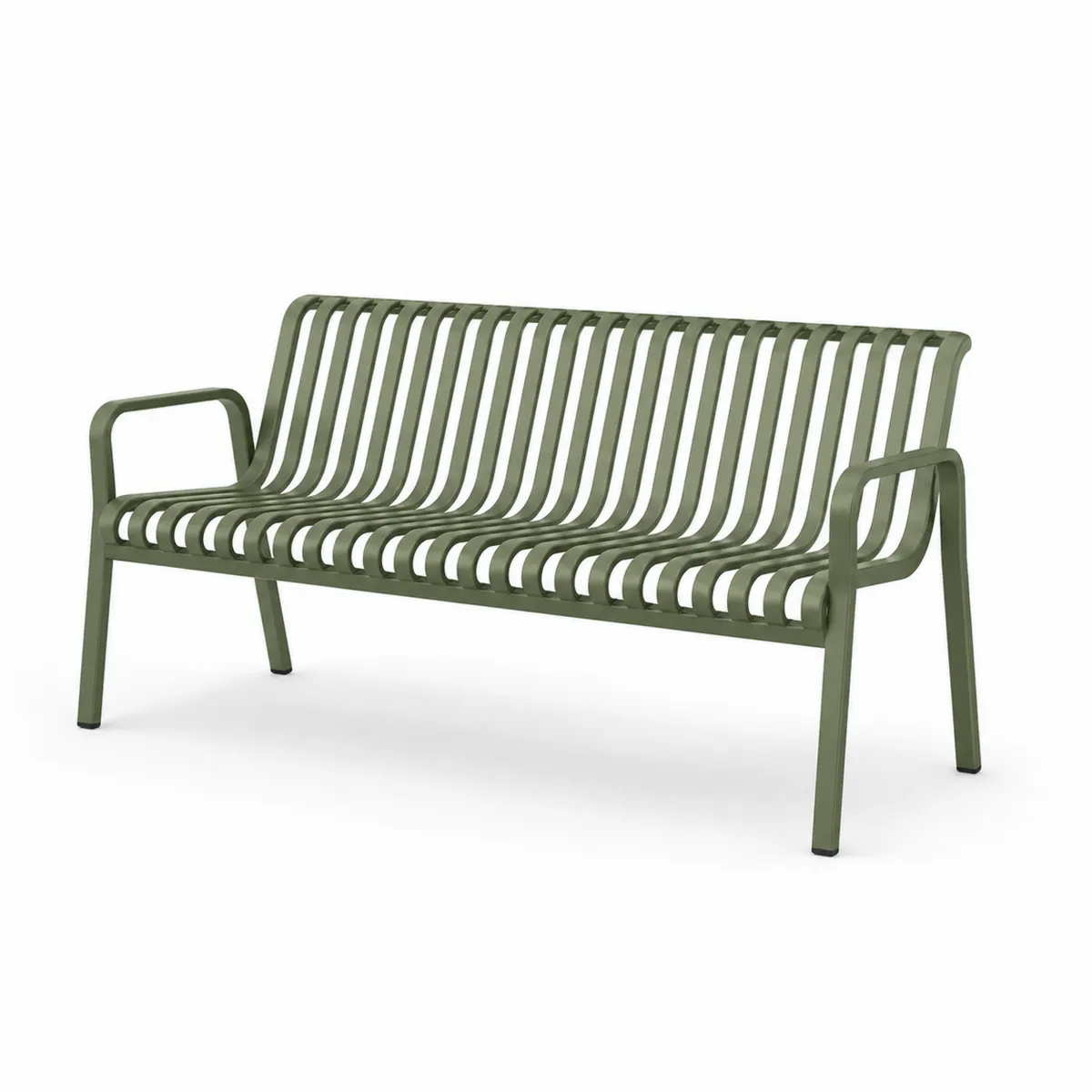Banc en métal vert 3 places-Classicabodee