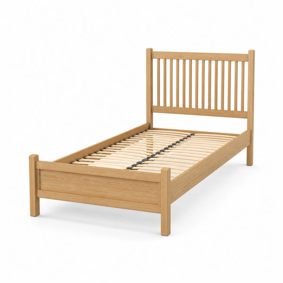 Lit simple en bois 90x200 cm avec lattes-Classicabodee