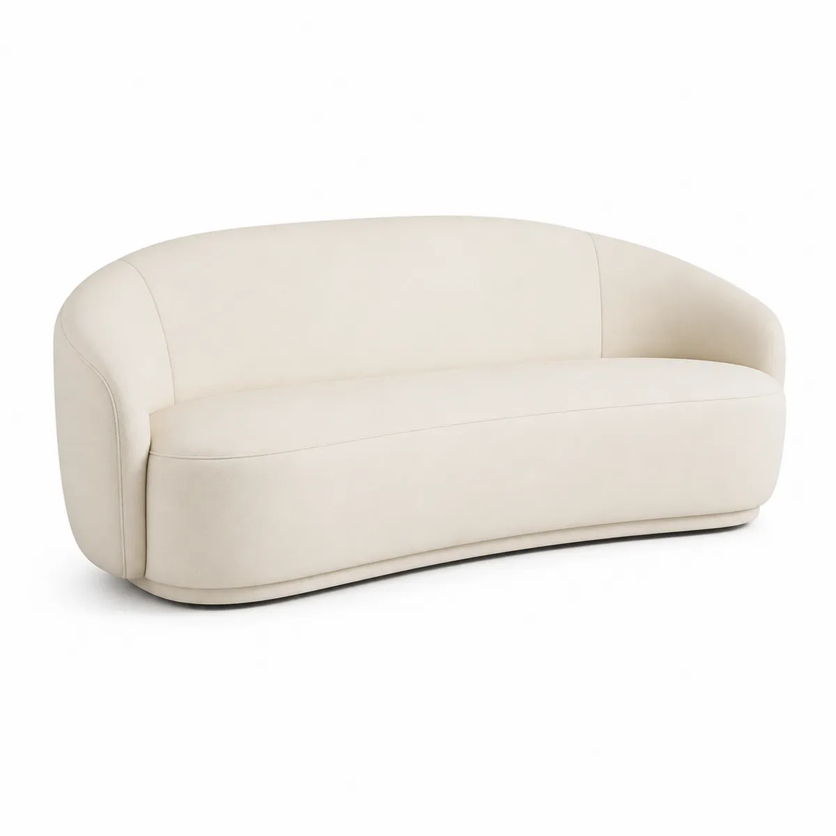 Canapé en cuir synthétique Crème 220 cm-Classicabodee