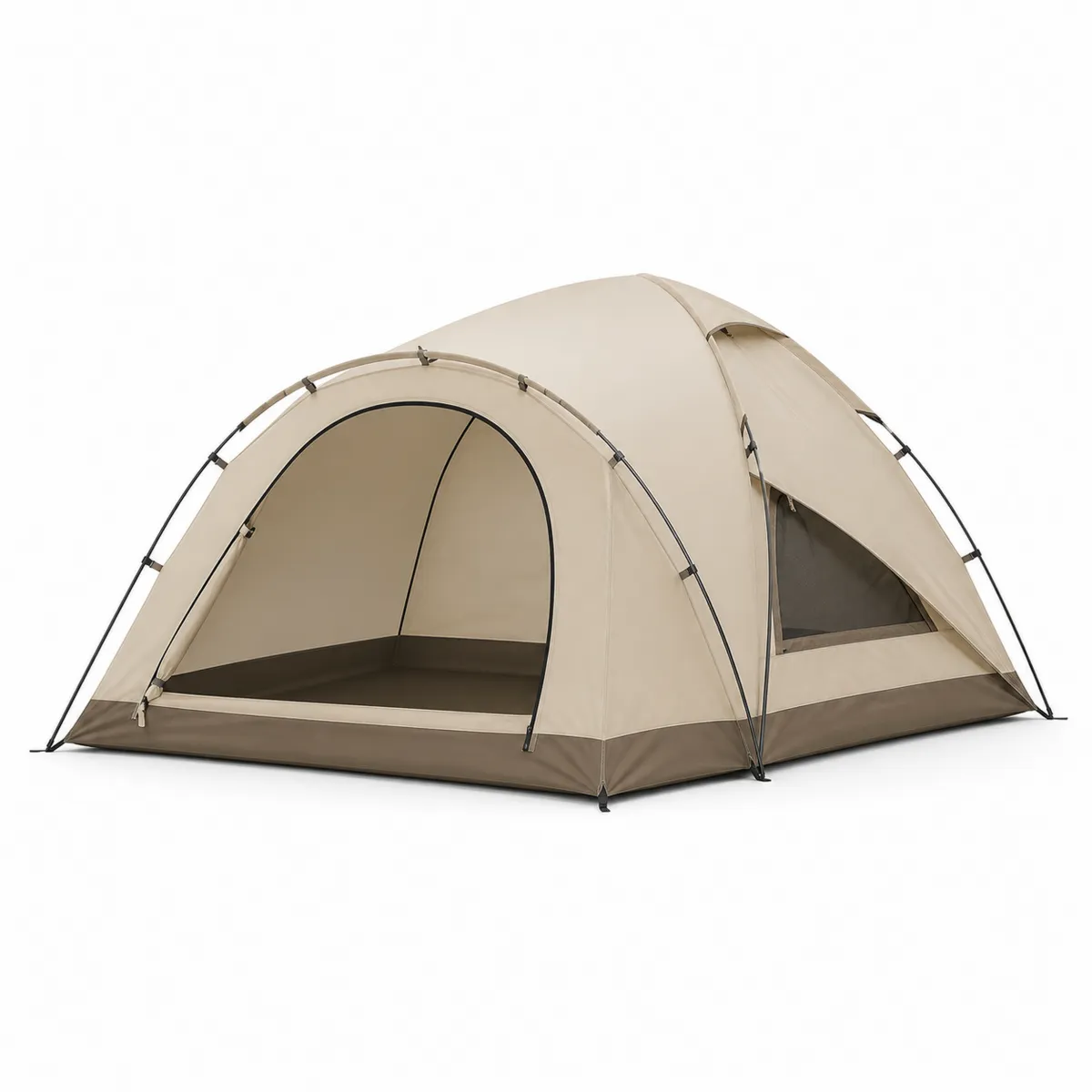 Tente dôme 4 personnes polyester Beige-Classicabodee