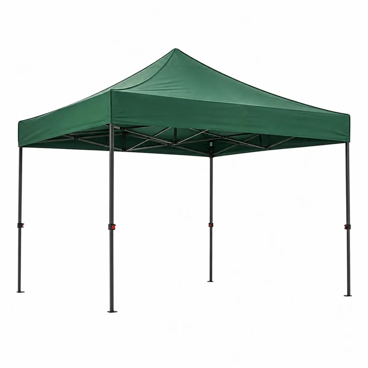 Tente pliante carrée 3x3m en acier et polyester vert-Classicabodee