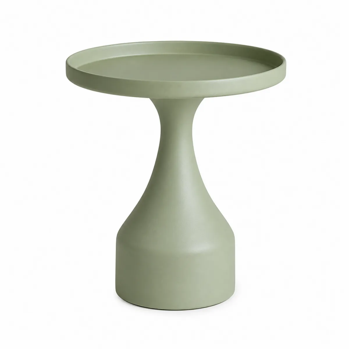 Table d'appoint ronde en plastique vert clair 50cm-Classicabodee