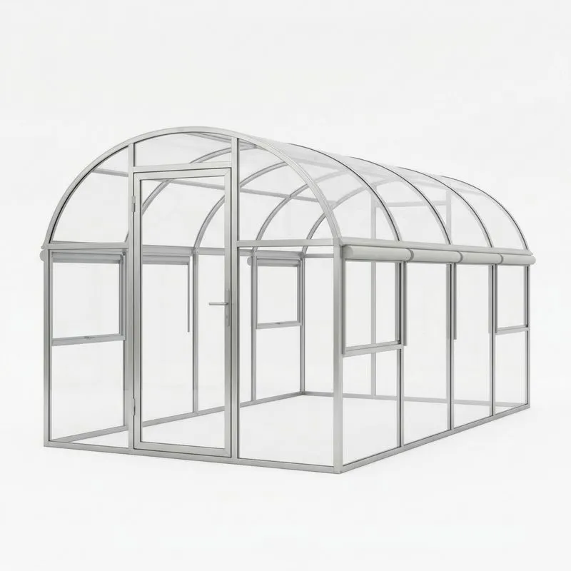 Invernadero de Aluminio y Policarbonato Transparente 430x250x220cm-seltrivaria
