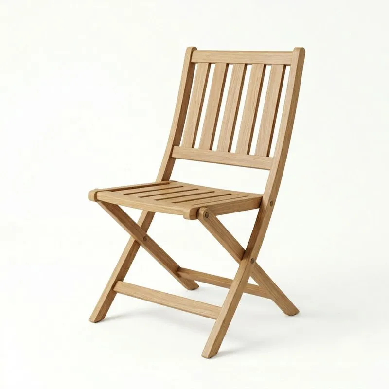 Silla Plegable de Madera de Roble-seltrivaria