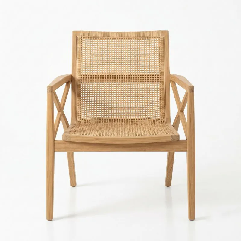 Silla de Madera de Roble y Ratán-seltrivaria