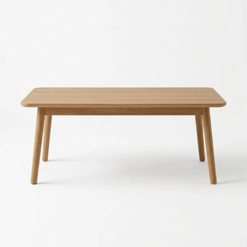 Mesa de madera roble rectangular 120cm-seltrivaria