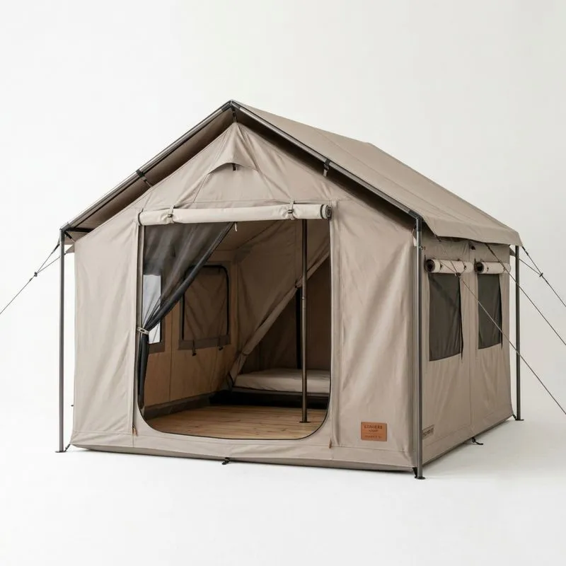 Tienda de campaña lona beige 300x200x180 cm-seltrivaria
