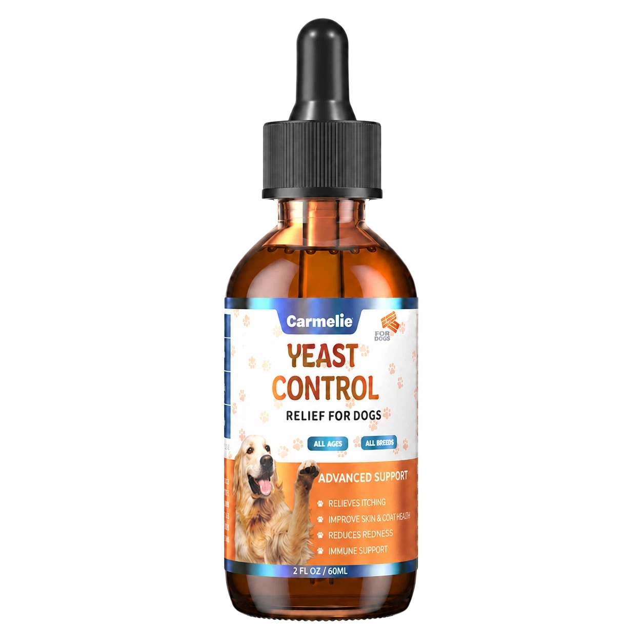 {"default":"Carmelie Dog Ear, Paw & Skin Comfort Drops | Daily Oral Support for Skin, Coat & Ear Wellness | Bacon Flavor, 60ml"}
