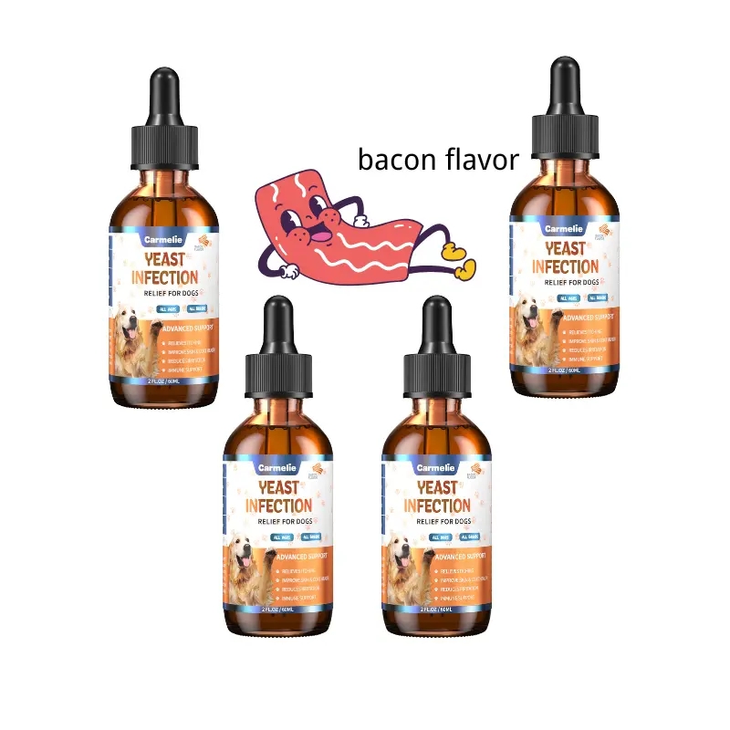 Carmelie Natural Yeast Infection Relief Drops for Dogs - Itch & Ear Discomfort Support, Allergy & Inflammation Relief