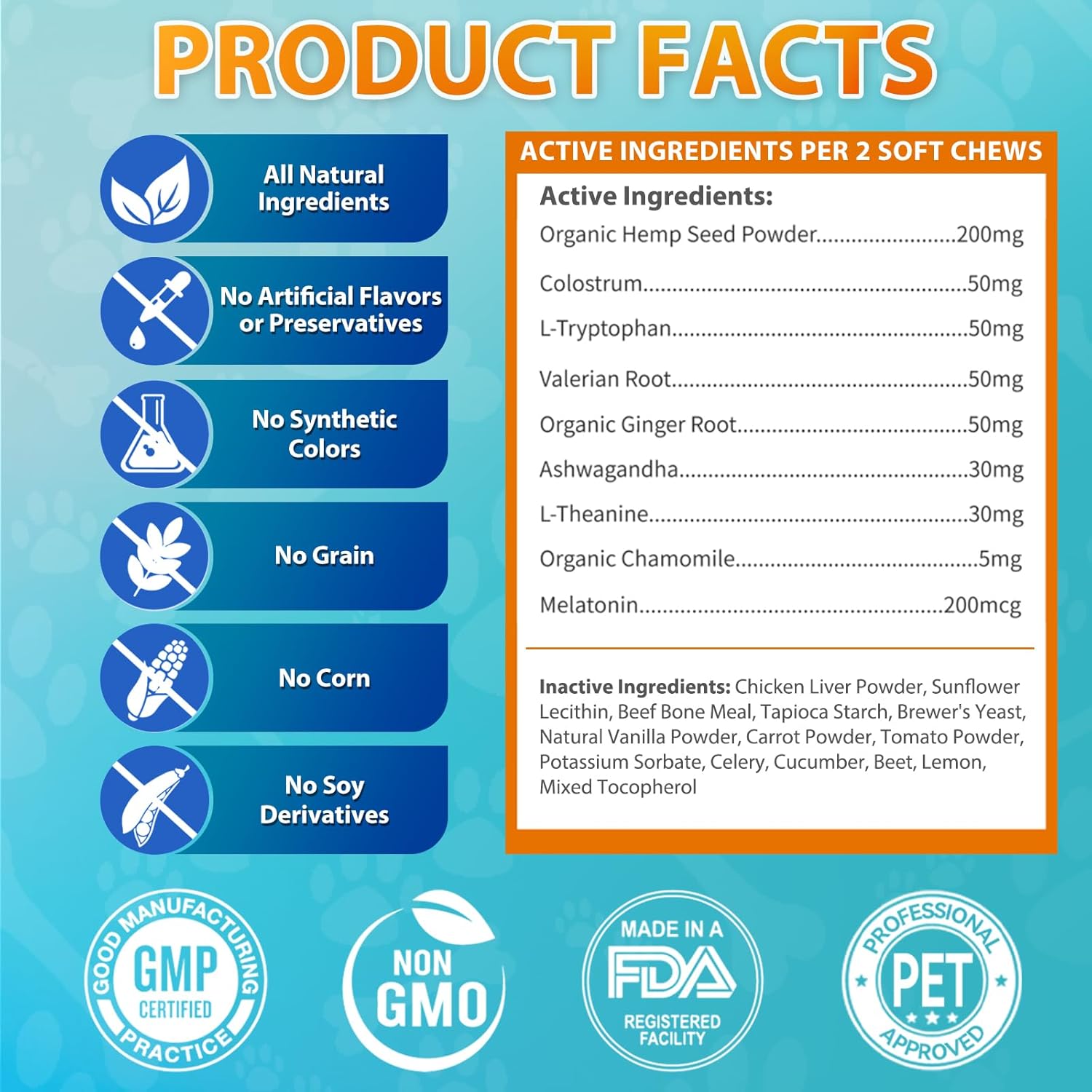 Carmelie Cat Hemp Calming Treats - 200 Count - Calming Chew for Cat - Calming Treats for Cats with Valerian Root Chamomile Melatonin for Cat Anxiety Relief, Storms, Travel, Separation - Chicken Flavor