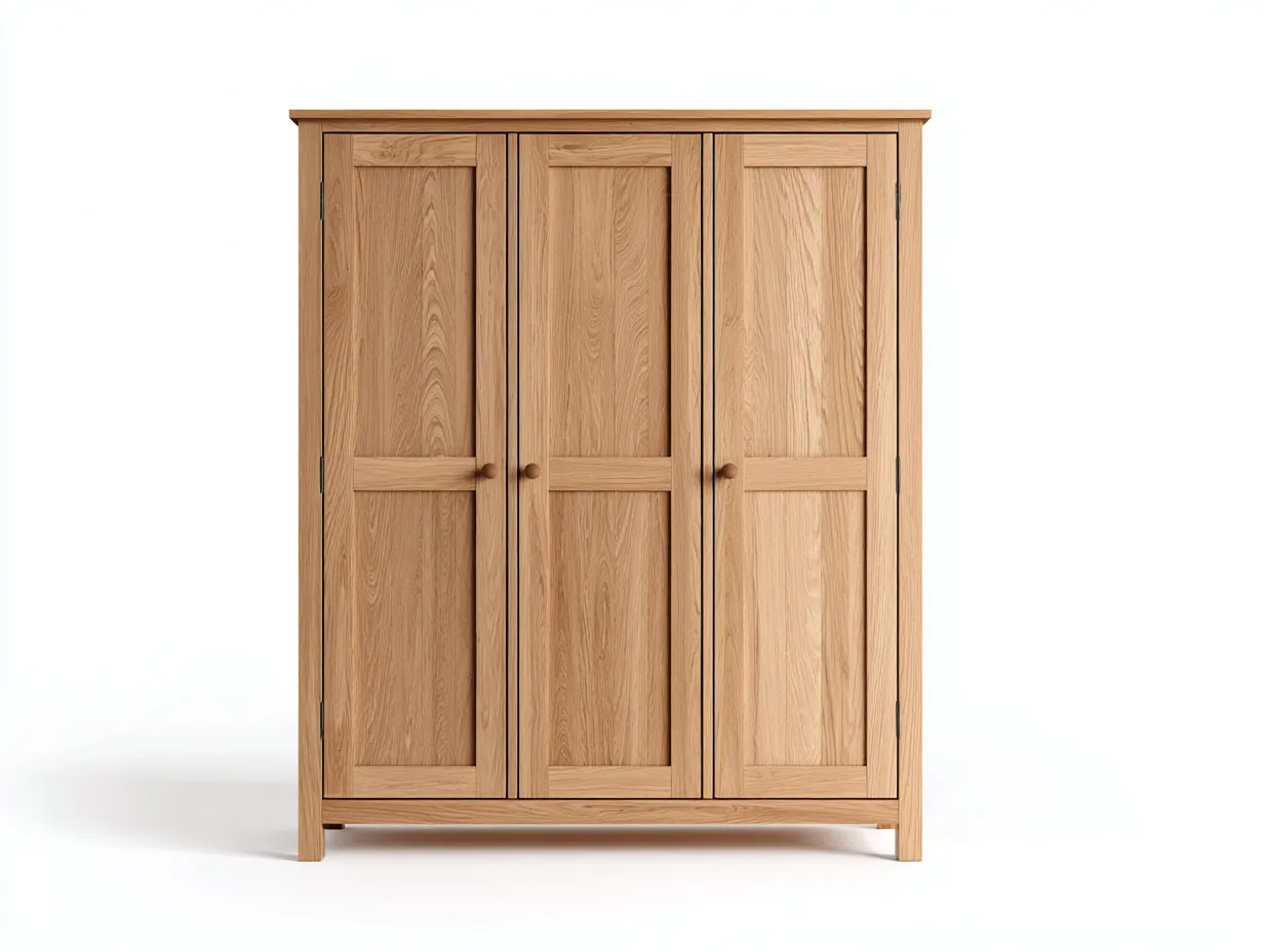 Armadio - Legno - 160x58x190 cm - Marrone - Stile naturale-Dengetden