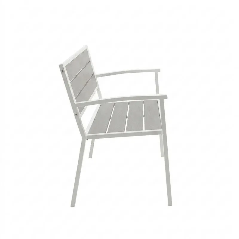 Silla de jardín de acero gris y poliestireno-Sylverando