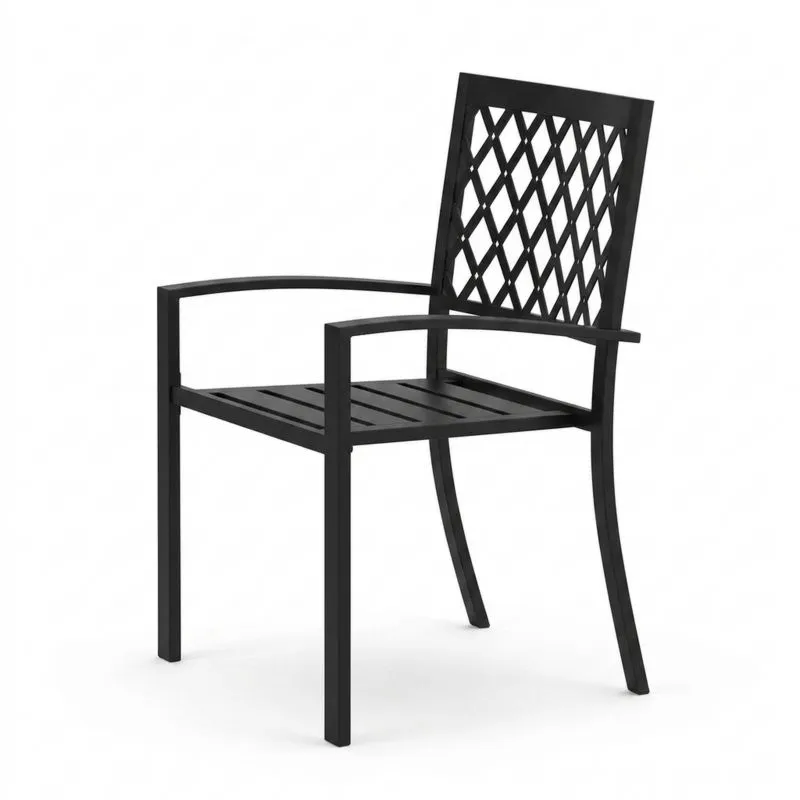 Silla de Aluminio Negra para Exterior-Sylverando