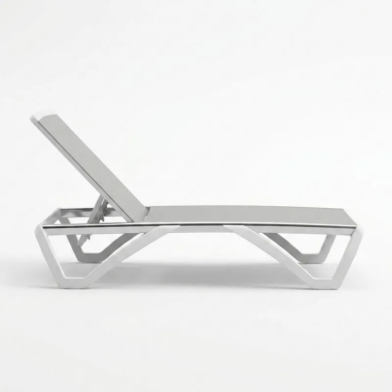 Tumbona de Aluminio Ajustable con Superficie de Textileno-Sylverando