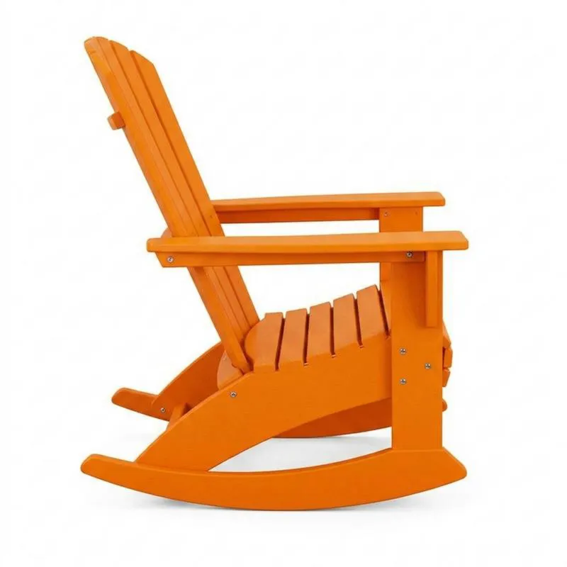 Silla Mecedora de Jardín Naranja HDPE 90cm-Sylverando