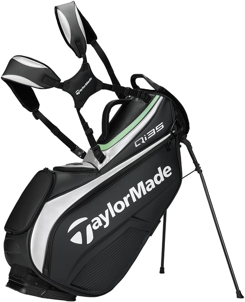 TaylorMade Sac de Golf avec Support Sac Stand Polyester 4 Compartiments 7 Poches Couleurs Campagne-Roluxyhome